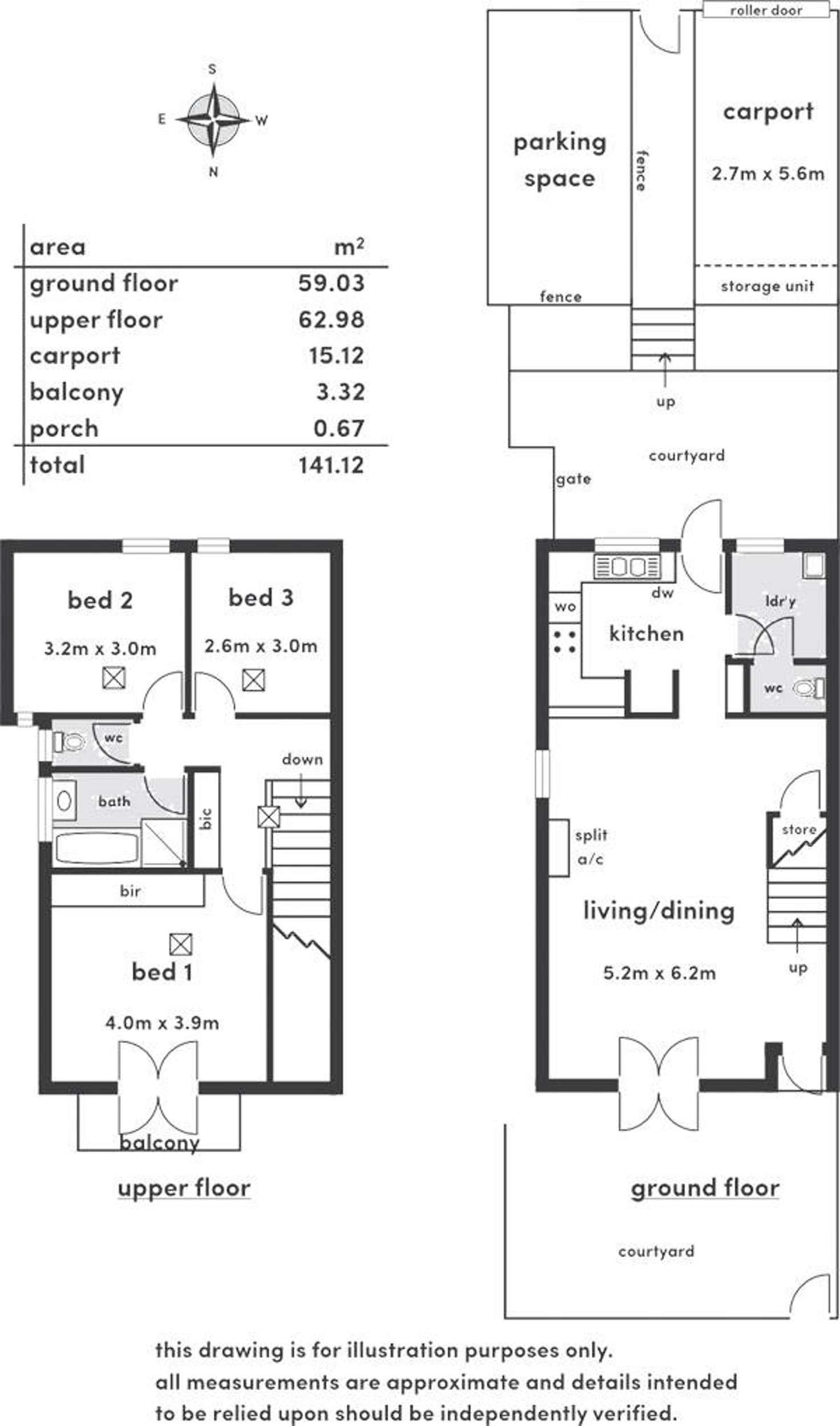 Floorplan of Homely townhouse listing, 5/2 Spence Avenue, Myrtle Bank SA 5064