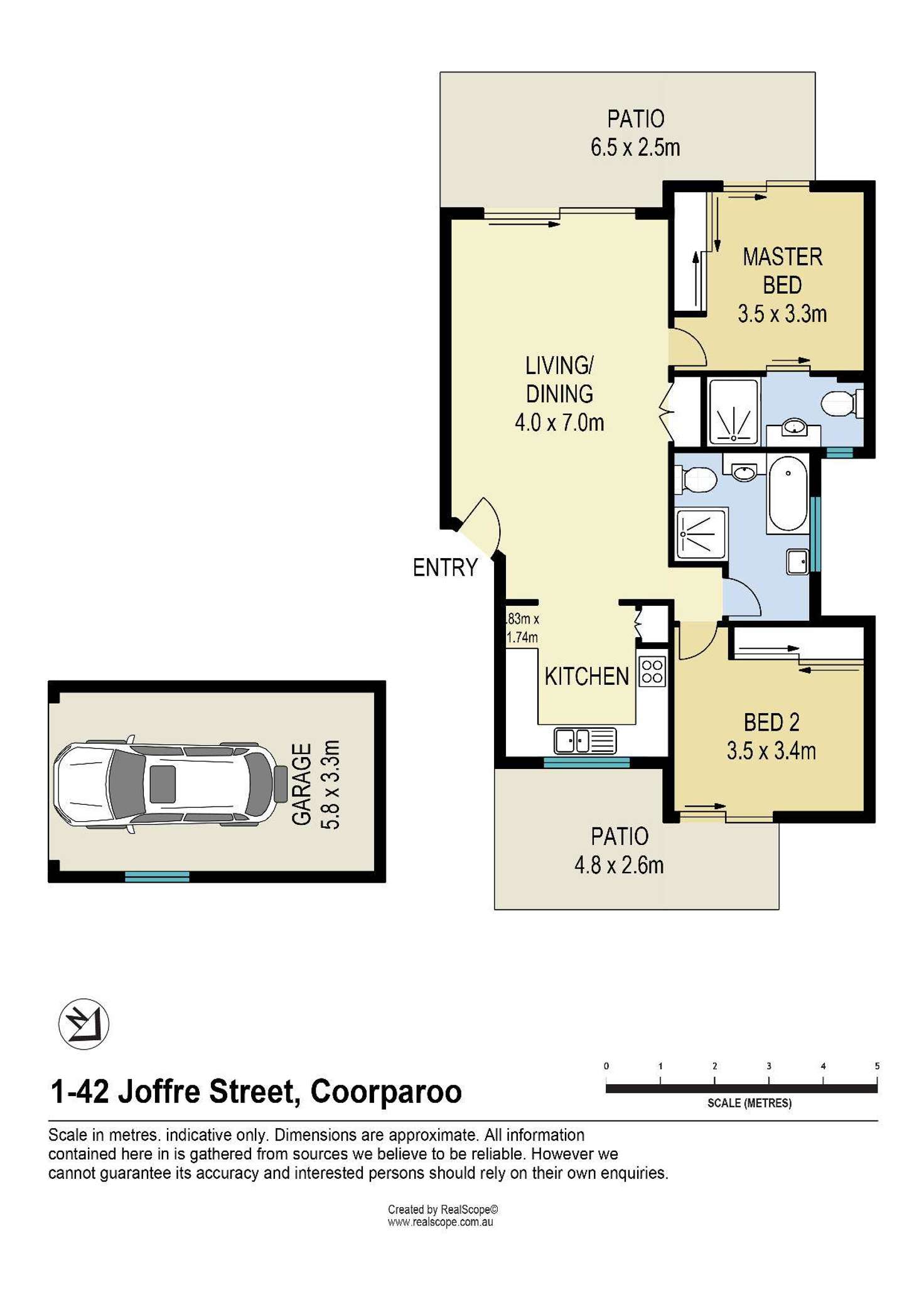 Floorplan of Homely unit listing, 1/42 Joffre Street, Coorparoo QLD 4151