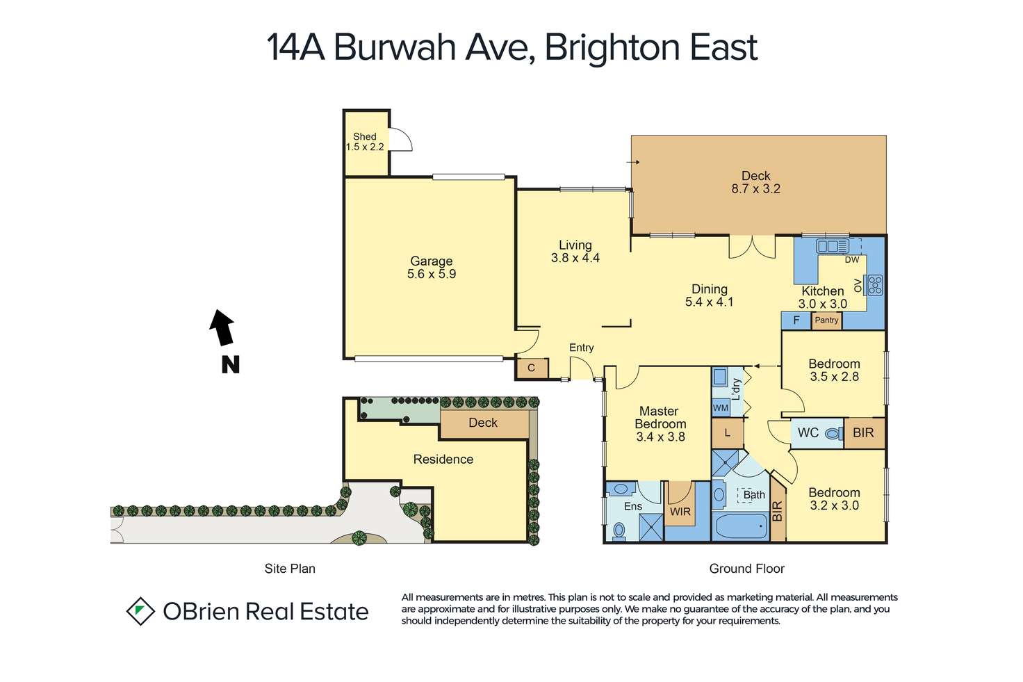 Floorplan of Homely townhouse listing, 14A Burwah Avenue, Brighton East VIC 3187
