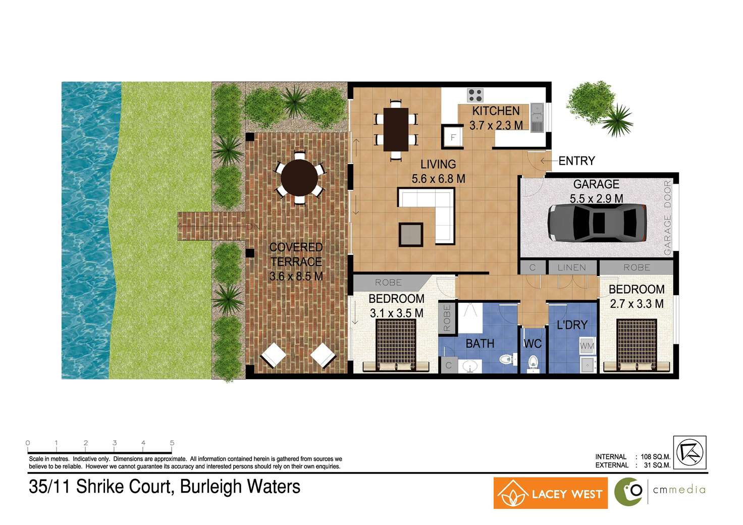 Floorplan of Homely villa listing, 35/11 Shrike Court, Burleigh Waters QLD 4220