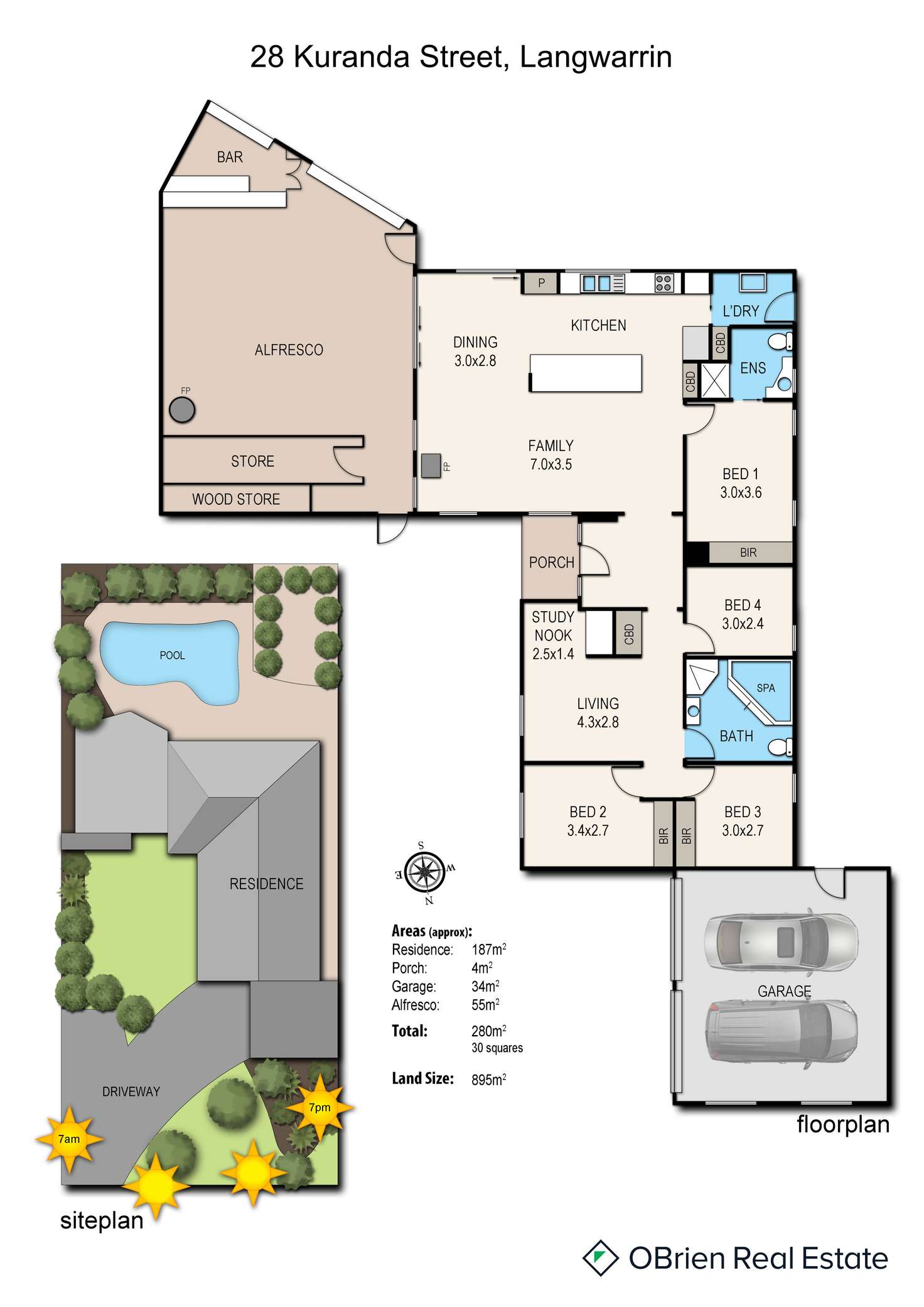 Floorplan of Homely house listing, 28 Kuranda Street, Langwarrin VIC 3910