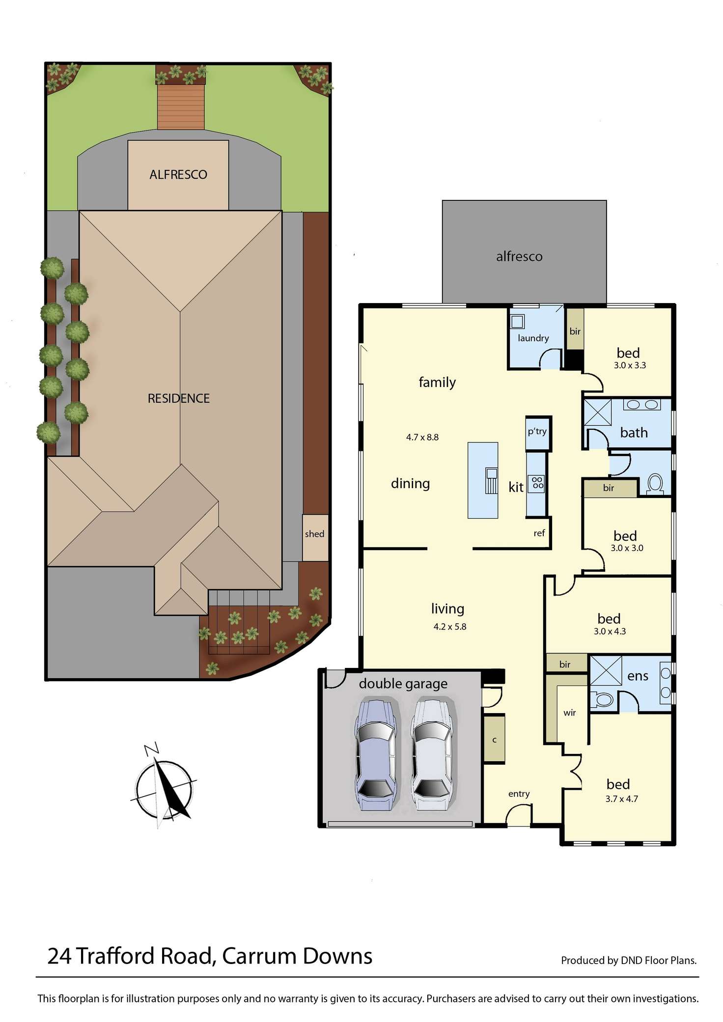 Floorplan of Homely house listing, 24 Trafford Road, Carrum Downs VIC 3201