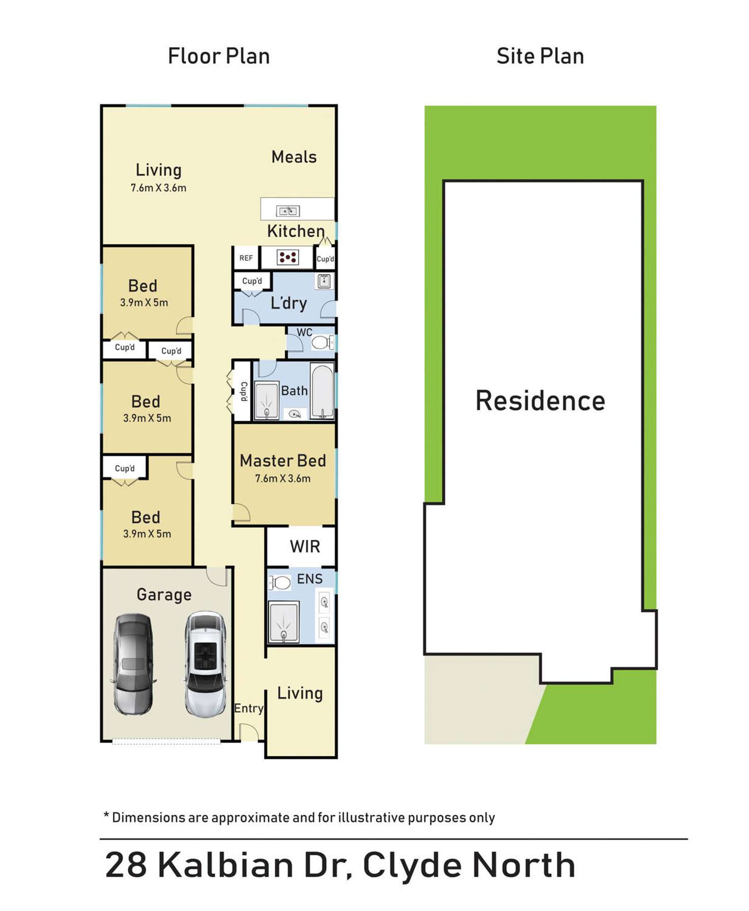 Floorplan of Homely house listing, 28 Kalbian Drive, Clyde North VIC 3978