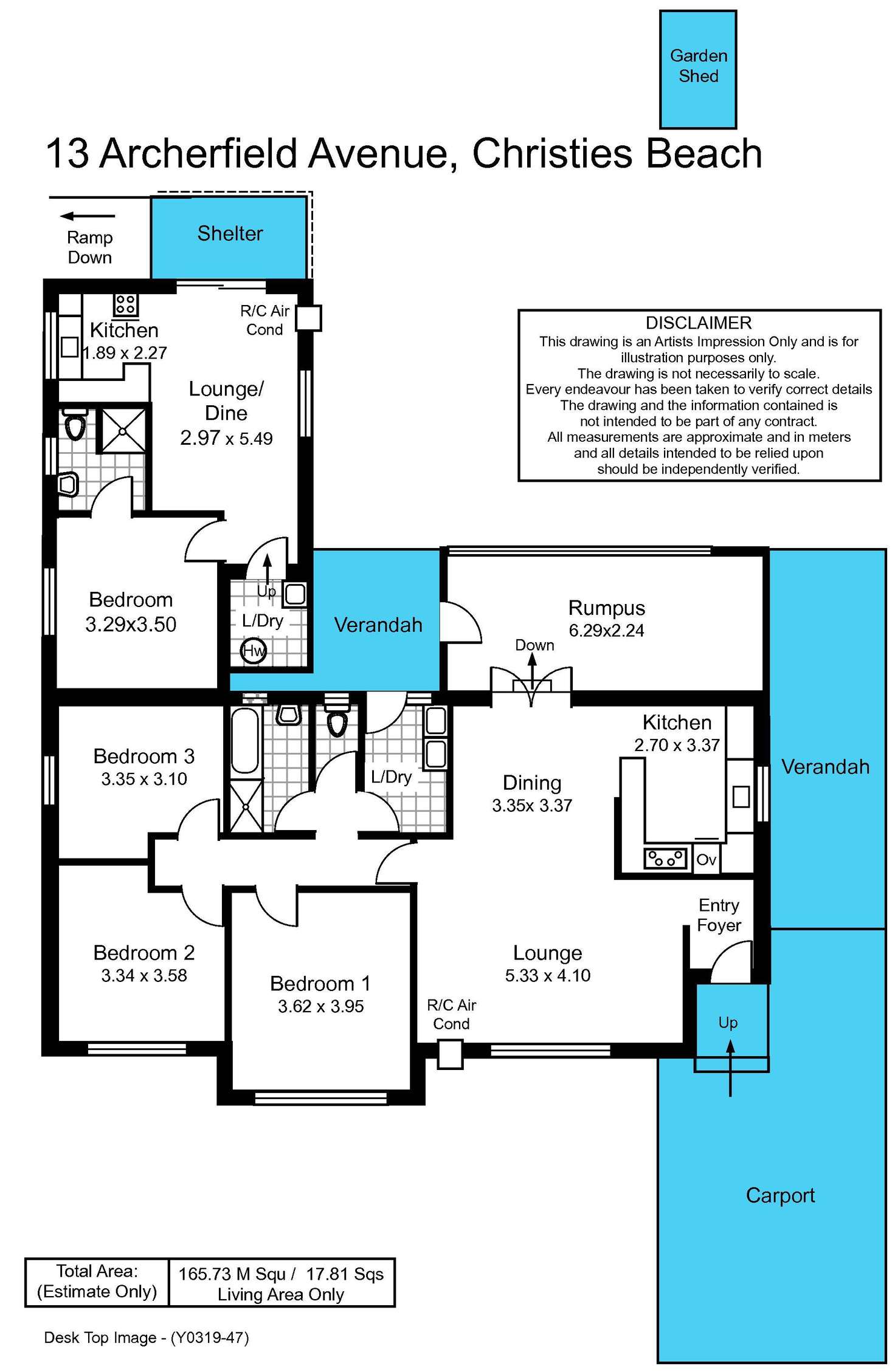 Floorplan of Homely house listing, 13 Archerfield Avenue, Christies Beach SA 5165