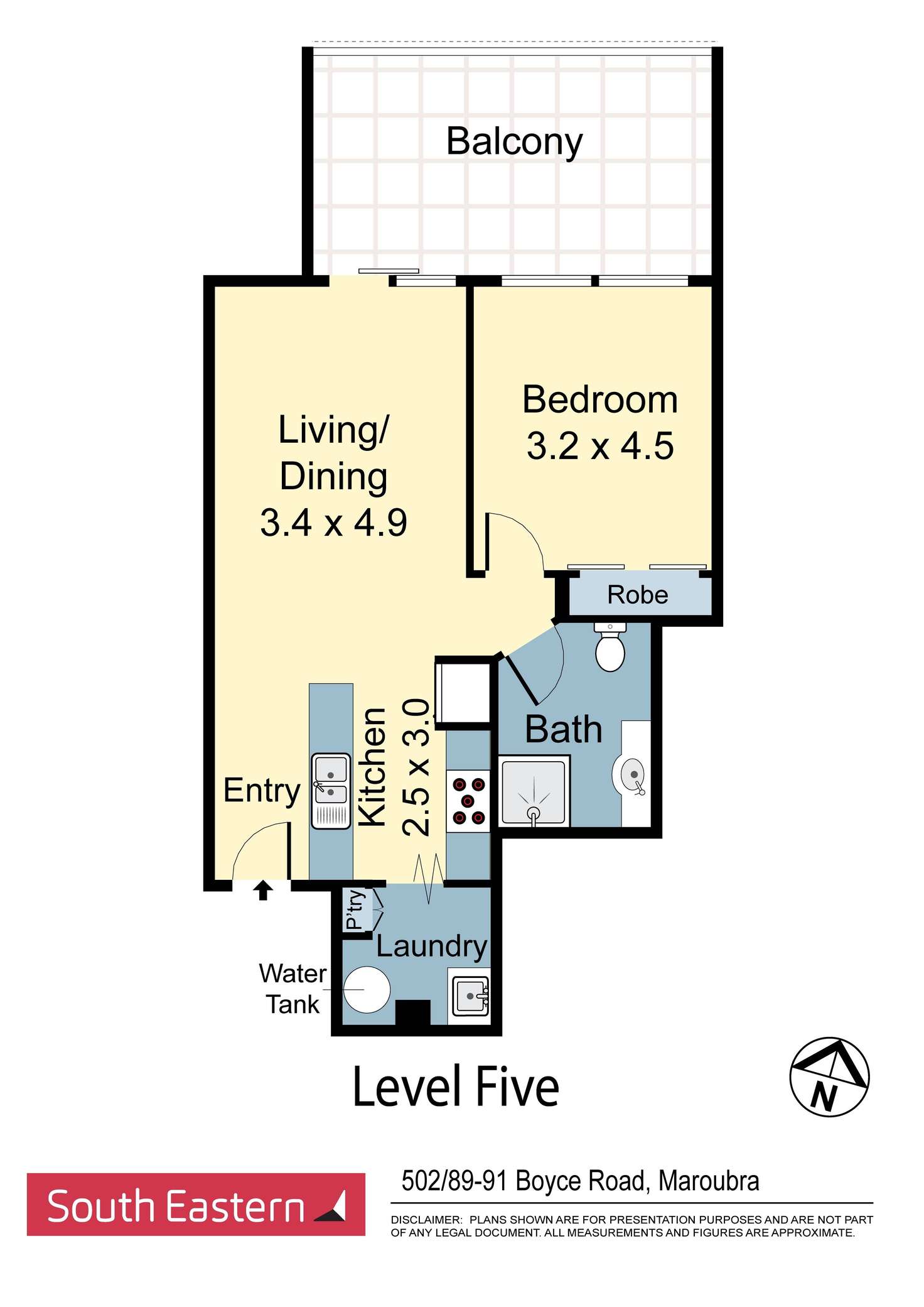 Floorplan of Homely apartment listing, 502/89-91 Boyce Road, Maroubra NSW 2035