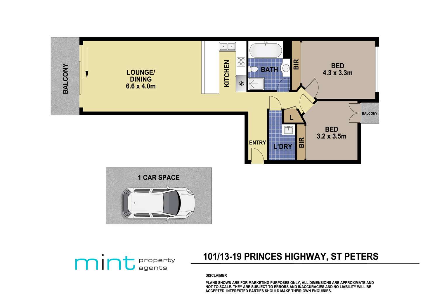 Floorplan of Homely unit listing, 101/13-19 Princes Highway, St Peters NSW 2044