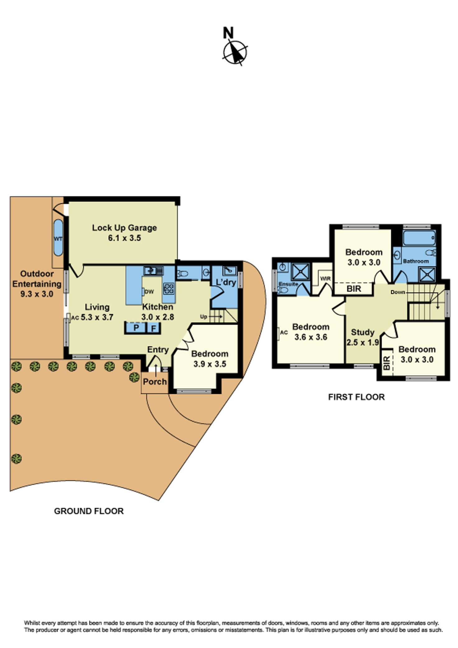Floorplan of Homely townhouse listing, 1/20 Middleton, Braybrook VIC 3019