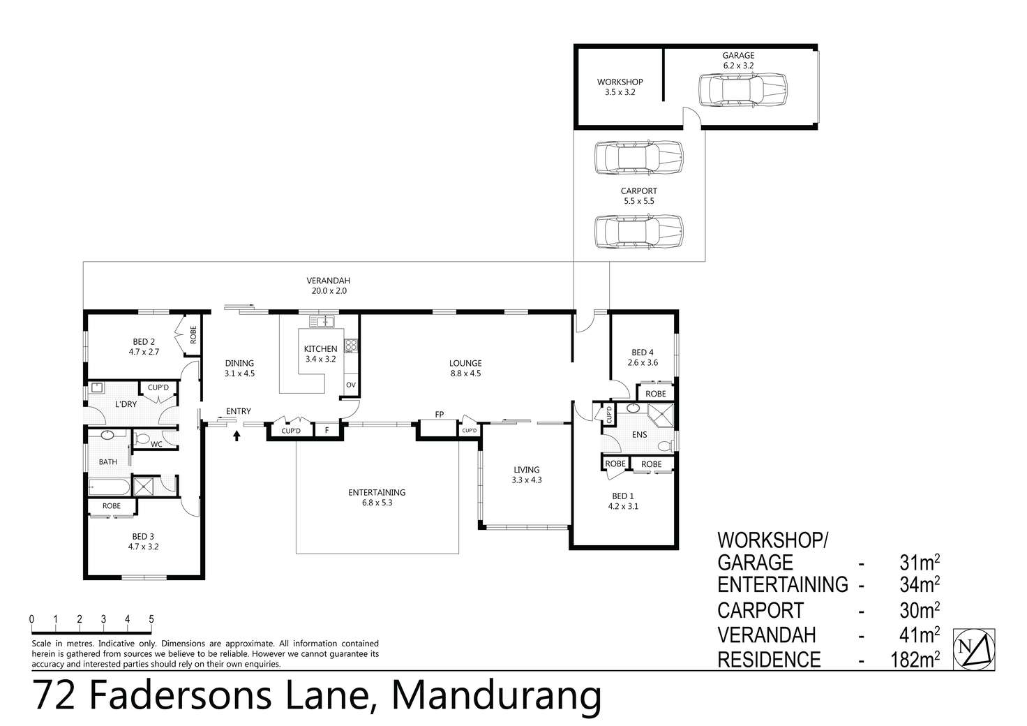Floorplan of Homely house listing, 72 Fadersons Lane, Mandurang VIC 3551