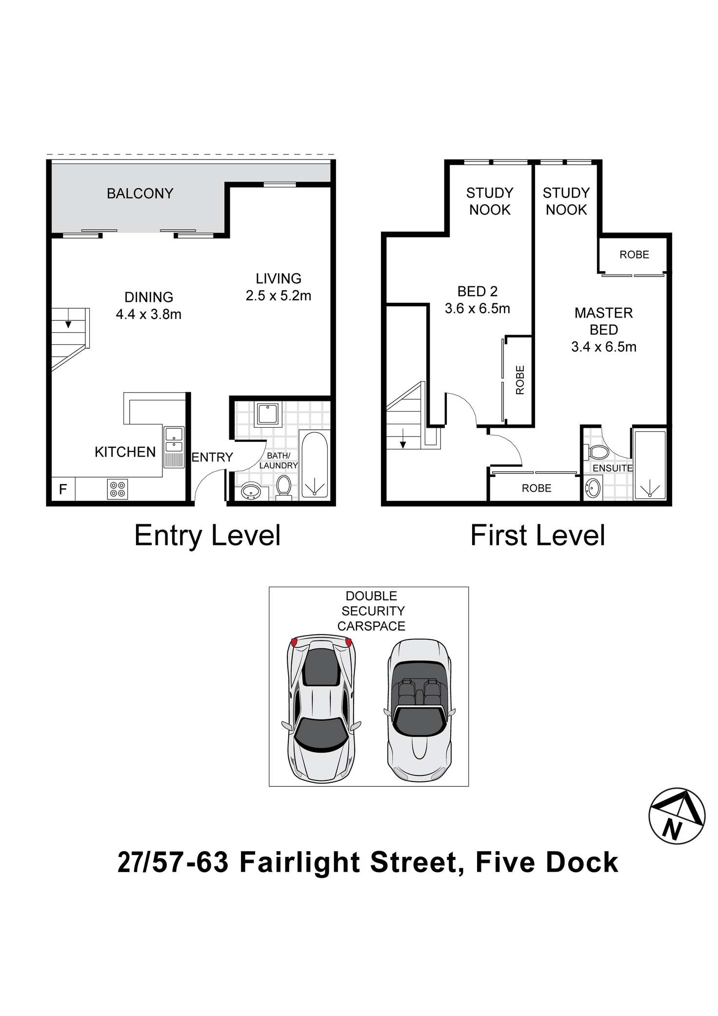 Floorplan of Homely apartment listing, 27/57-63 Fairlight Street, Five Dock NSW 2046