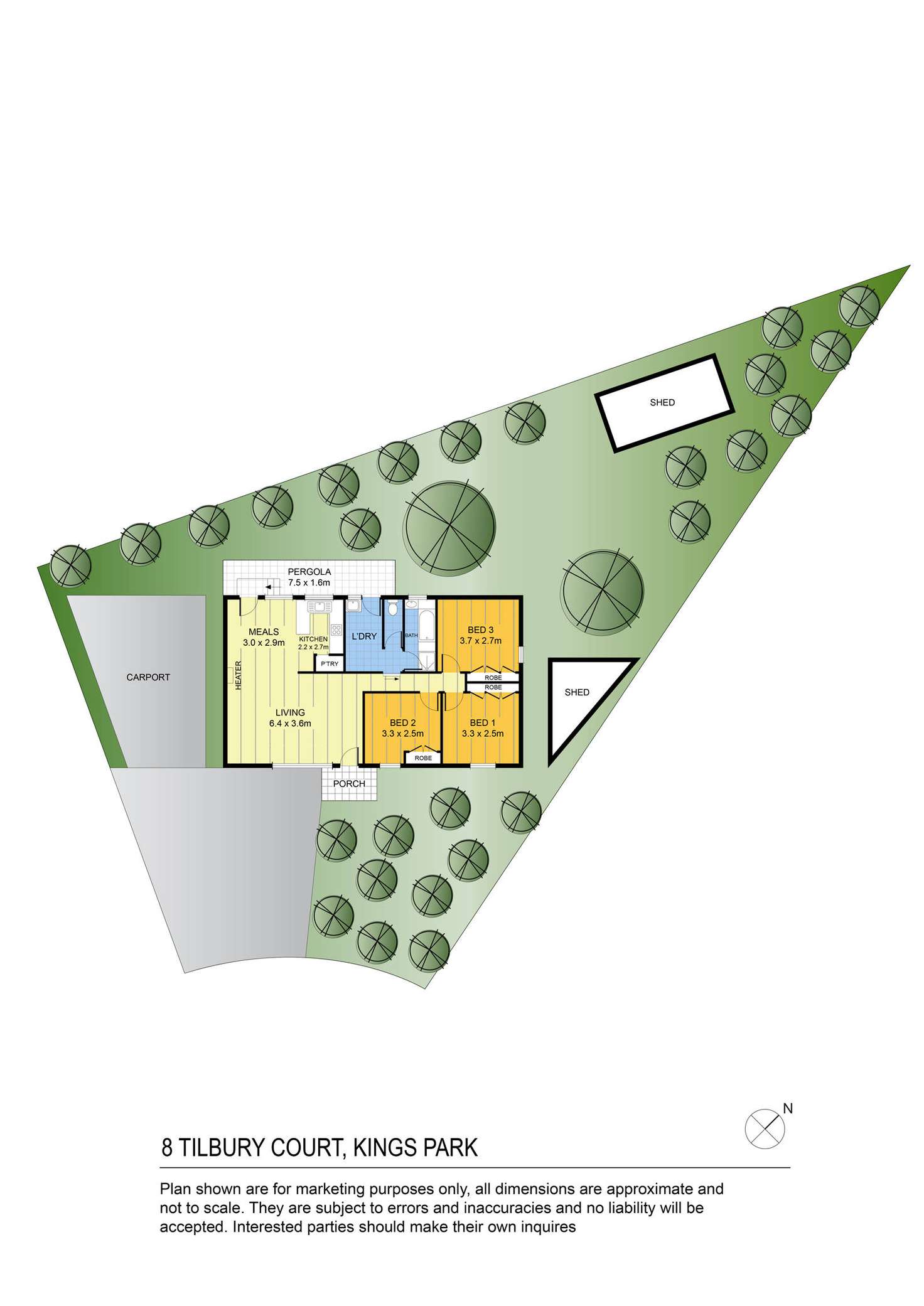 Floorplan of Homely house listing, 8 Tilbury Court, Kings Park VIC 3021