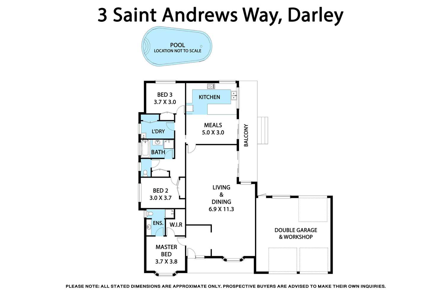 Floorplan of Homely house listing, 3 St. Andrews Way, Darley VIC 3340