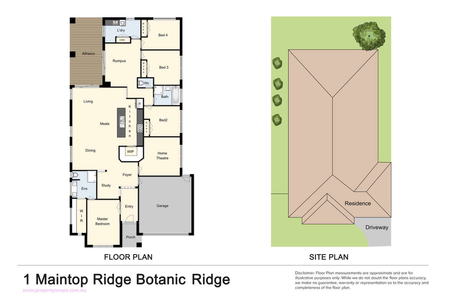 Floorplan of Homely house listing, 1 Maintop Ridge, Botanic Ridge VIC 3977