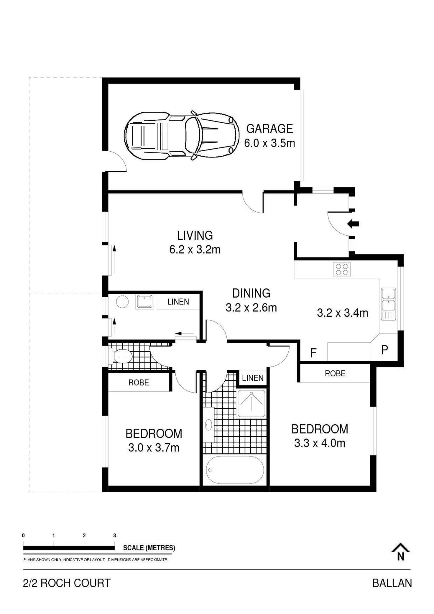 Floorplan of Homely townhouse listing, 2/27 Roch Court, Ballan VIC 3342