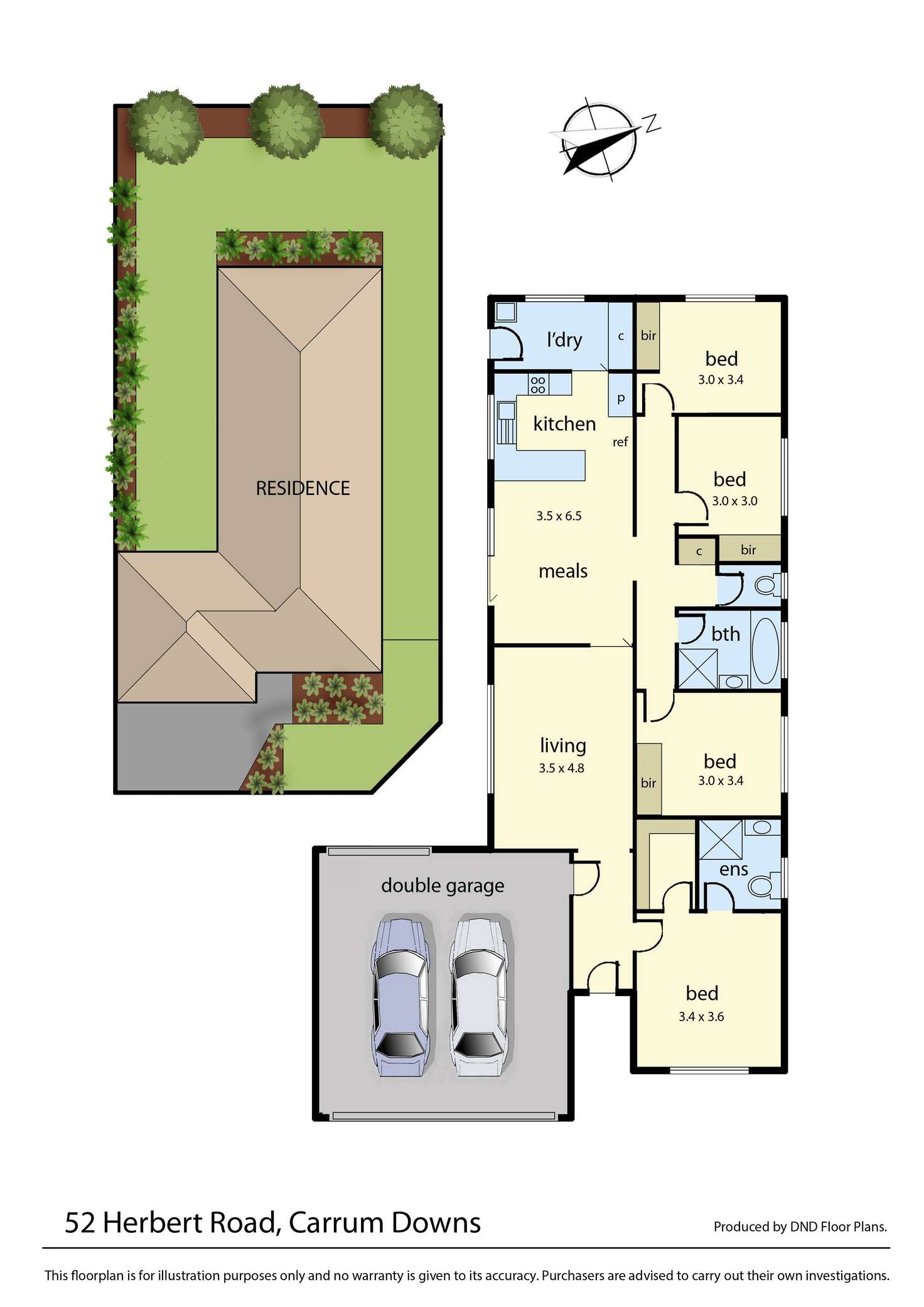 Floorplan of Homely house listing, 52 Herbert Road, Carrum Downs VIC 3201