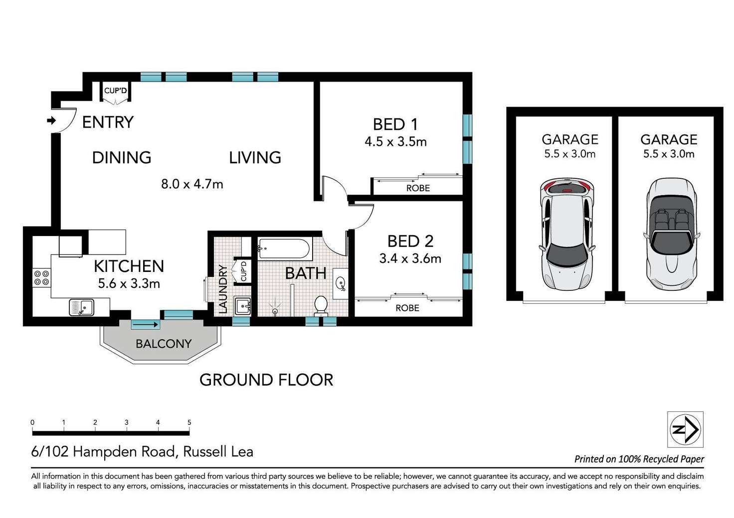 Floorplan of Homely apartment listing, 6/102 Hampden Road, Russell Lea NSW 2046