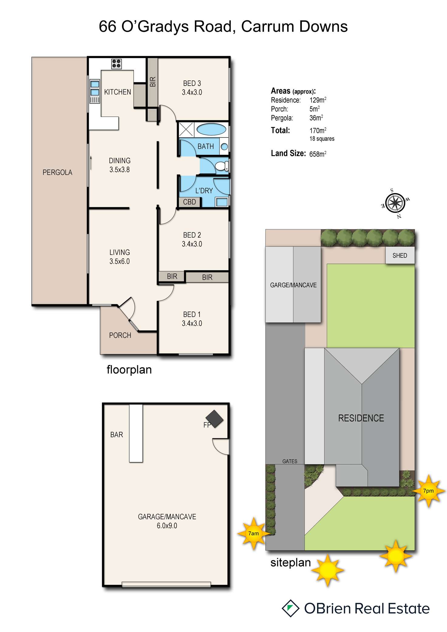 Floorplan of Homely house listing, 66 O'Gradys Road, Carrum Downs VIC 3201