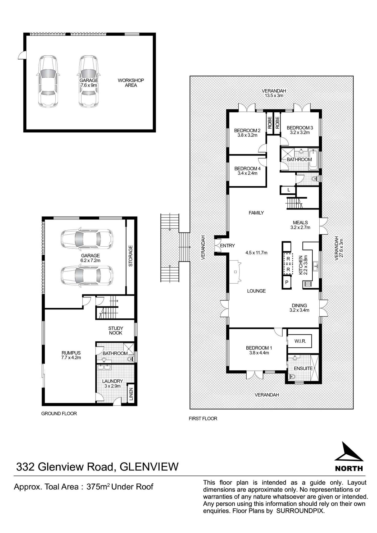 Floorplan of Homely house listing, 332 Glenview Road, Glenview QLD 4553