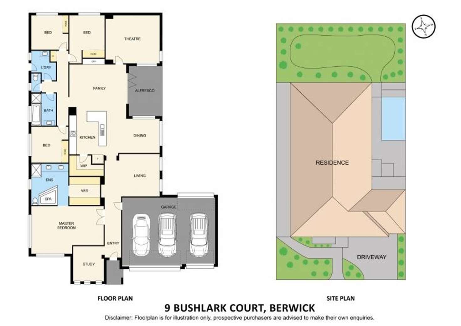 Floorplan of Homely house listing, 9 Bushlark Court, Berwick VIC 3806