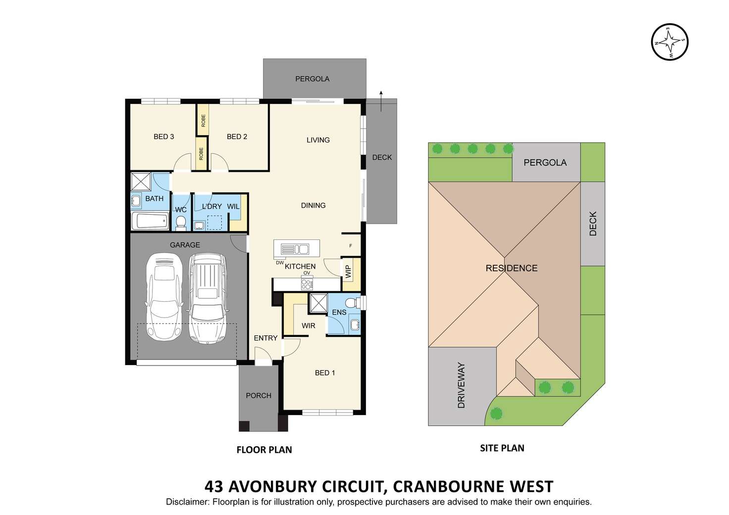 Floorplan of Homely house listing, 43 Avonbury Circuit, Cranbourne West VIC 3977