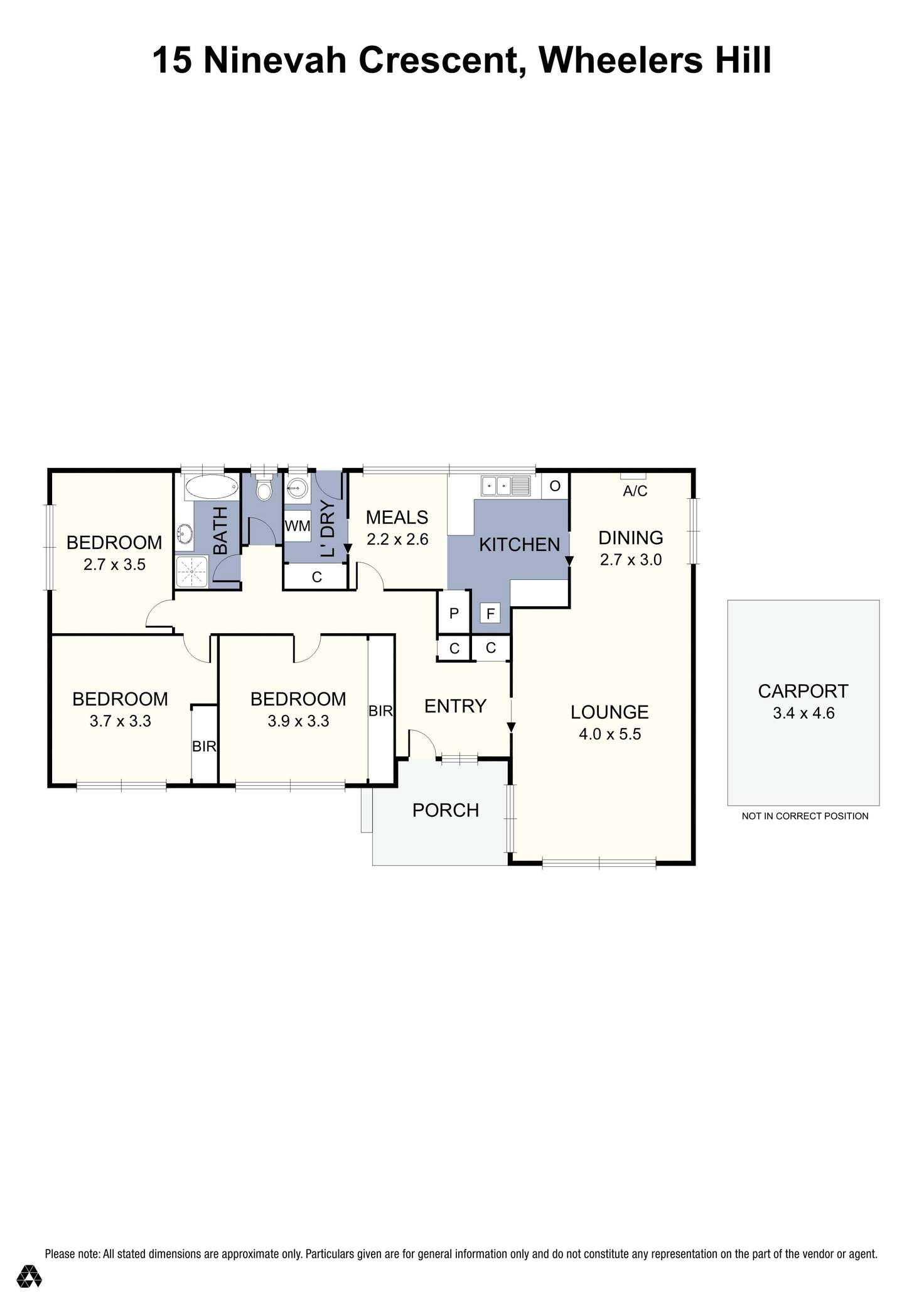 Floorplan of Homely house listing, 15 Ninevah Crescent, Wheelers Hill VIC 3150