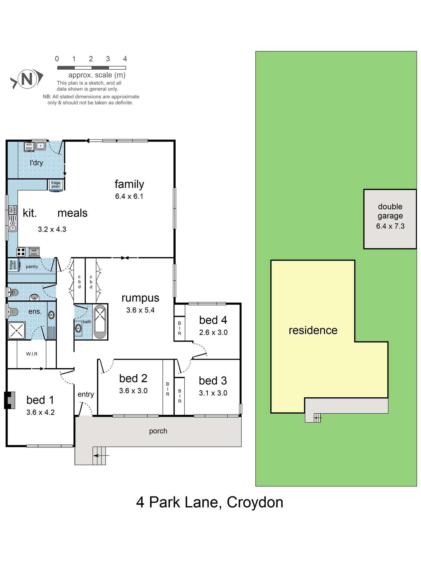 Floorplan of Homely house listing, 4 Park Lane, Croydon VIC 3136