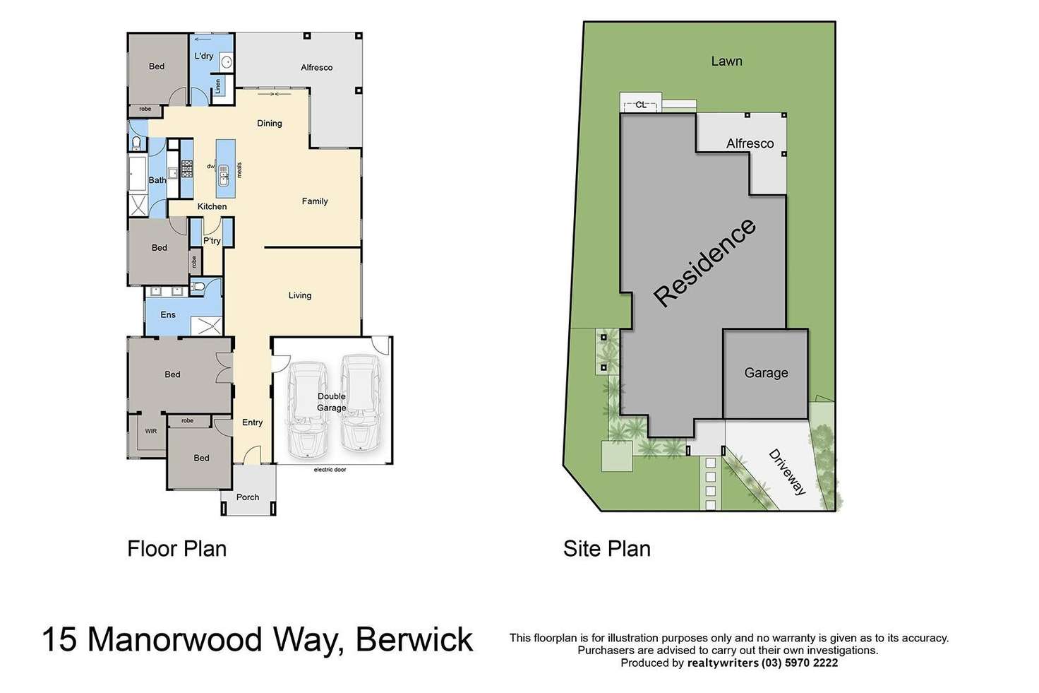 Floorplan of Homely house listing, 15 Manorwood Way, Berwick VIC 3806