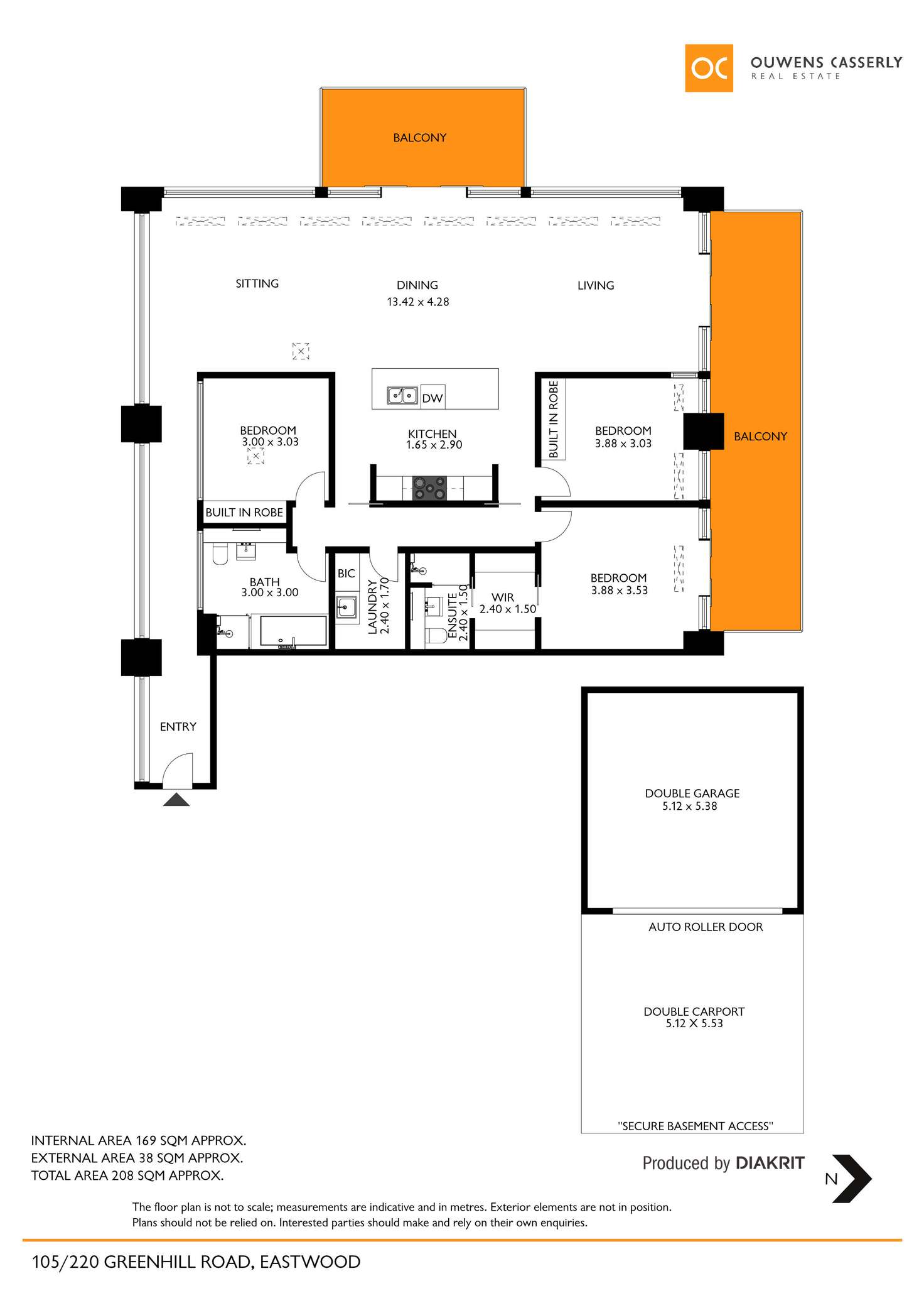 Floorplan of Homely apartment listing, 105/220 Greenhill Road, Eastwood SA 5063