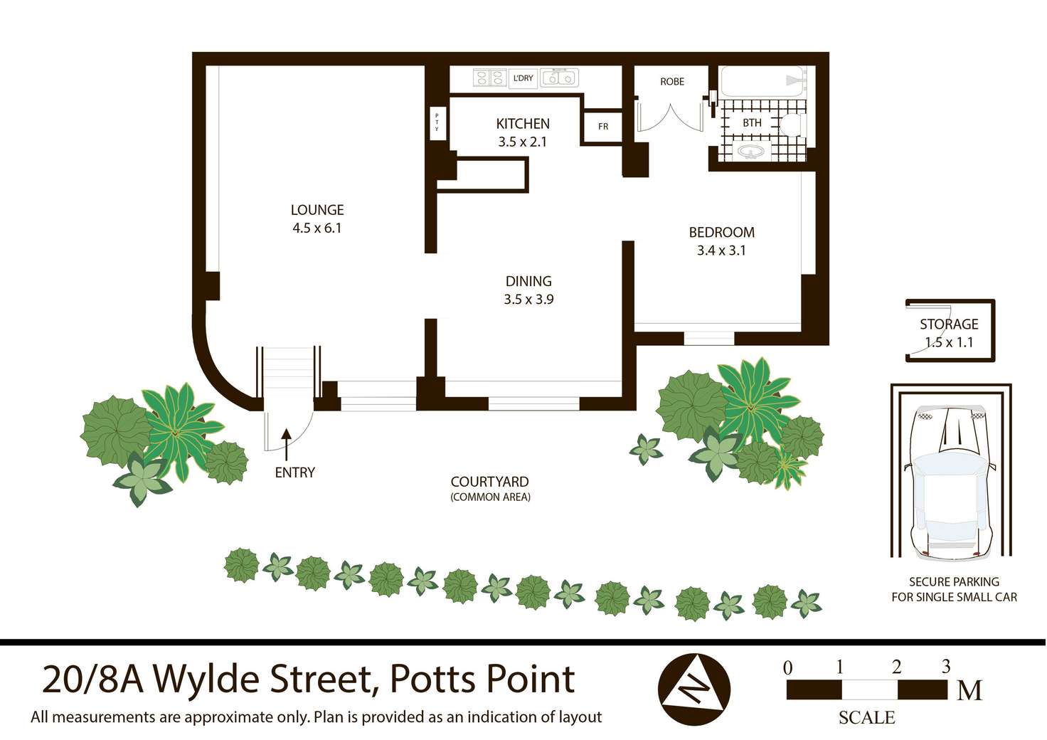 Floorplan of Homely apartment listing, 20/8a Wylde Street, Potts Point NSW 2011