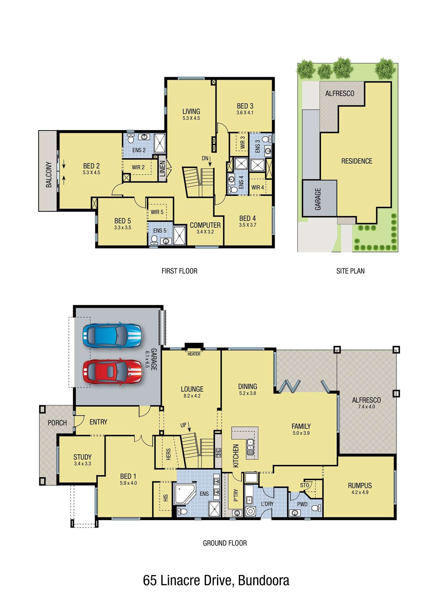 Floorplan of Homely house listing, 65 Linacre Drive, Bundoora VIC 3083