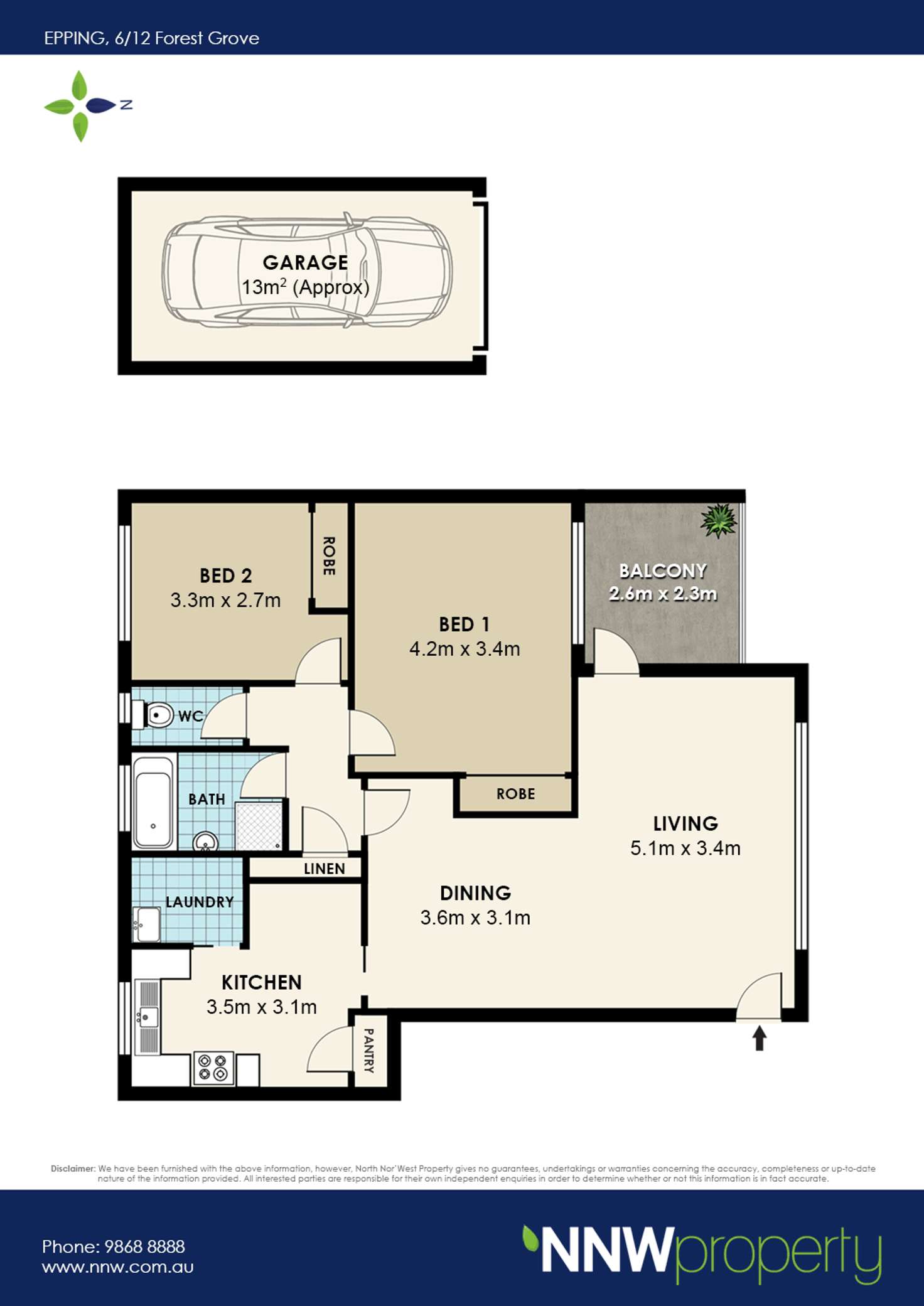 Floorplan of Homely apartment listing, 6/12 Forest Grove, Epping NSW 2121