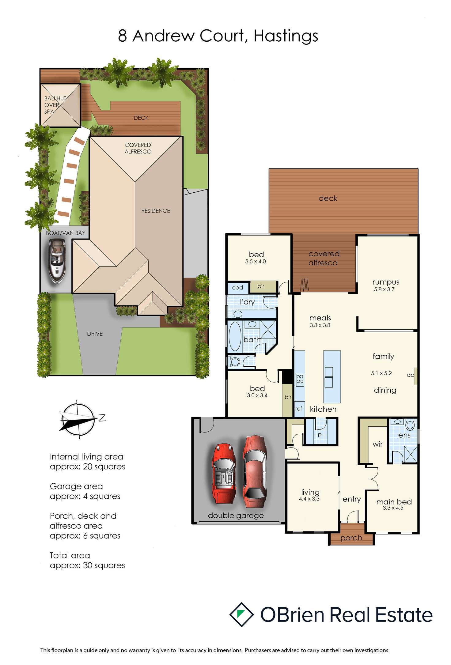 Floorplan of Homely house listing, 8 Andrew Court, Hastings VIC 3915