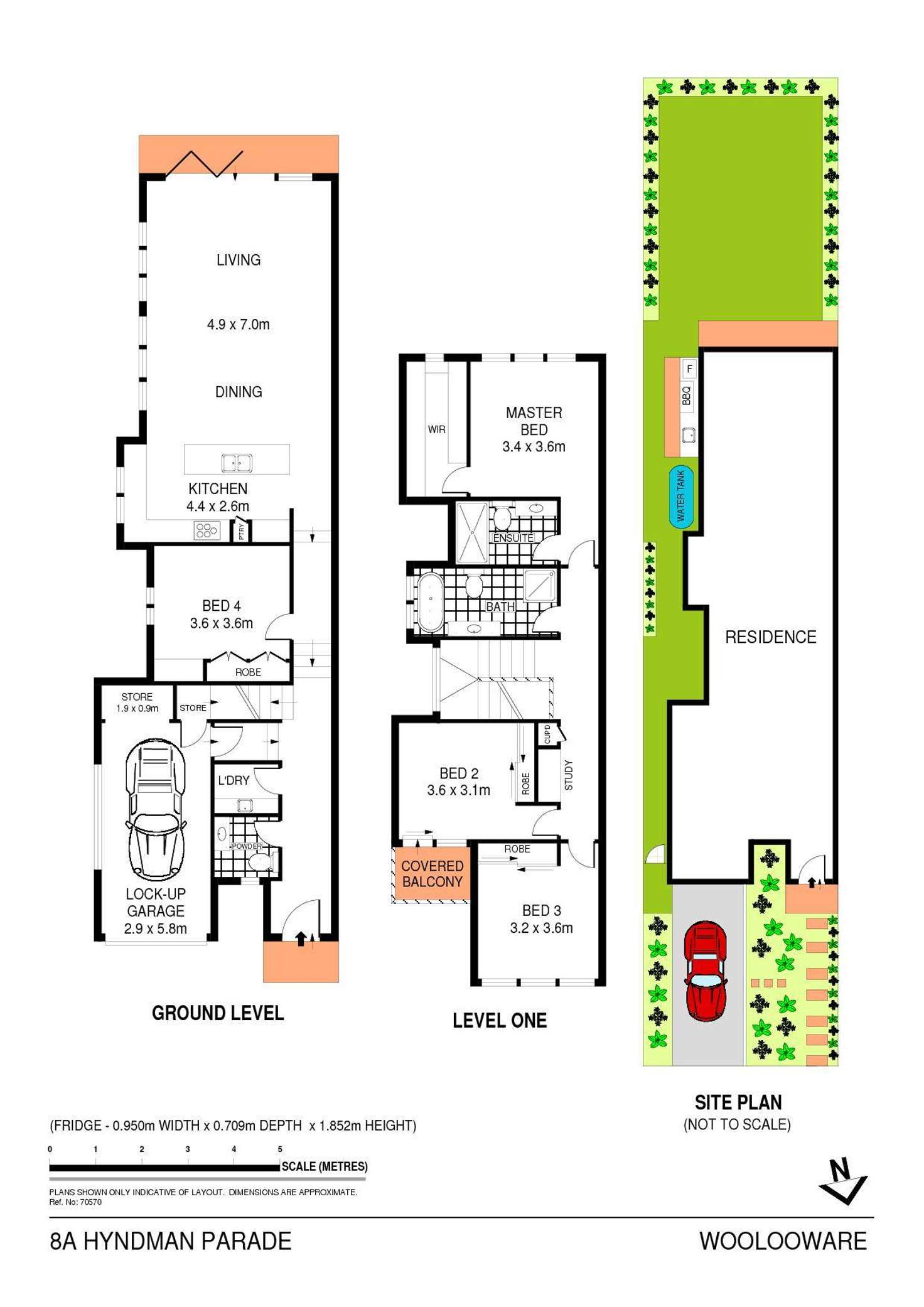 Floorplan of Homely semiDetached listing, 8a Hyndman Parade, Woolooware NSW 2230