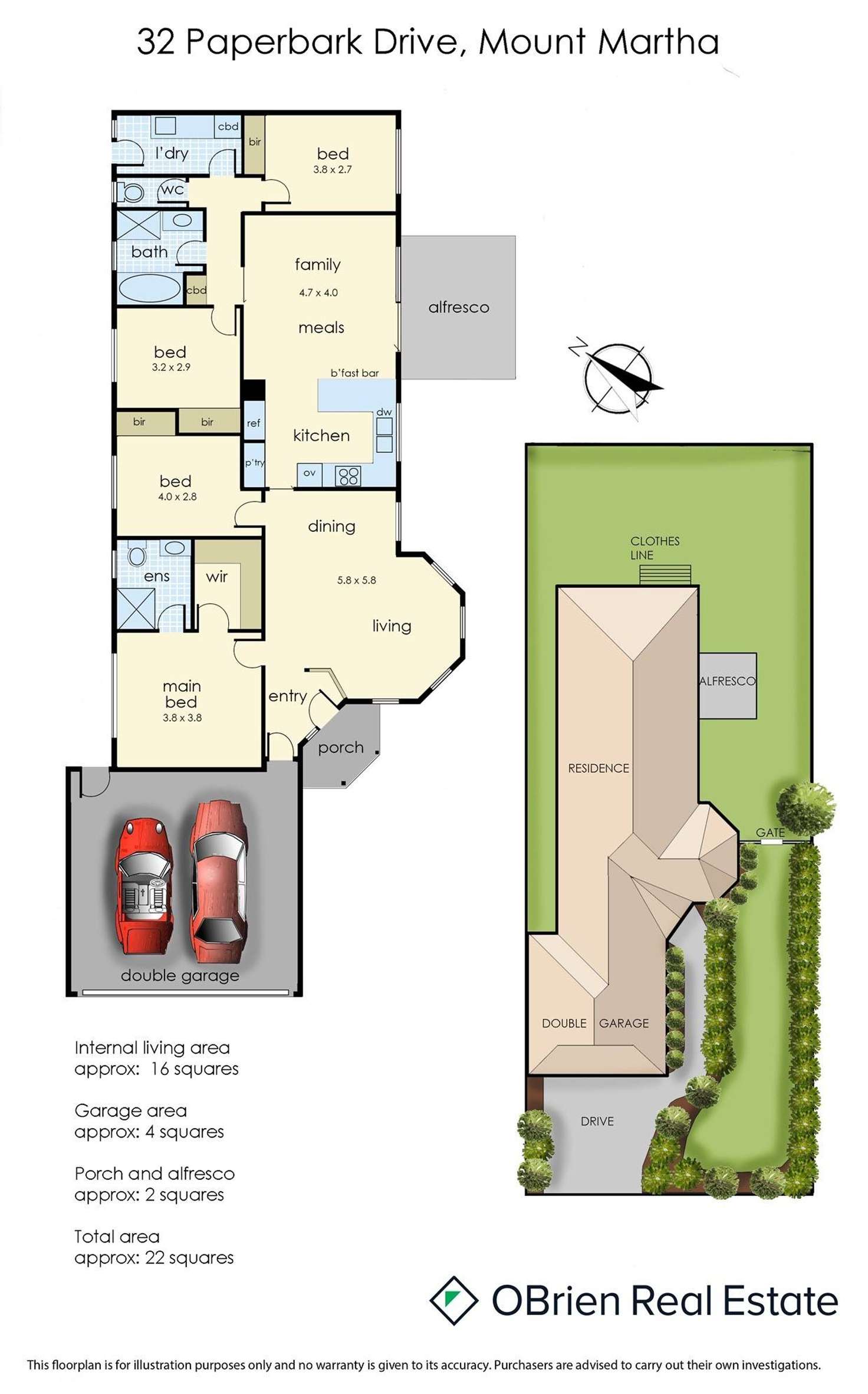 Floorplan of Homely house listing, 32 Paperbark Drive, Mount Martha VIC 3934