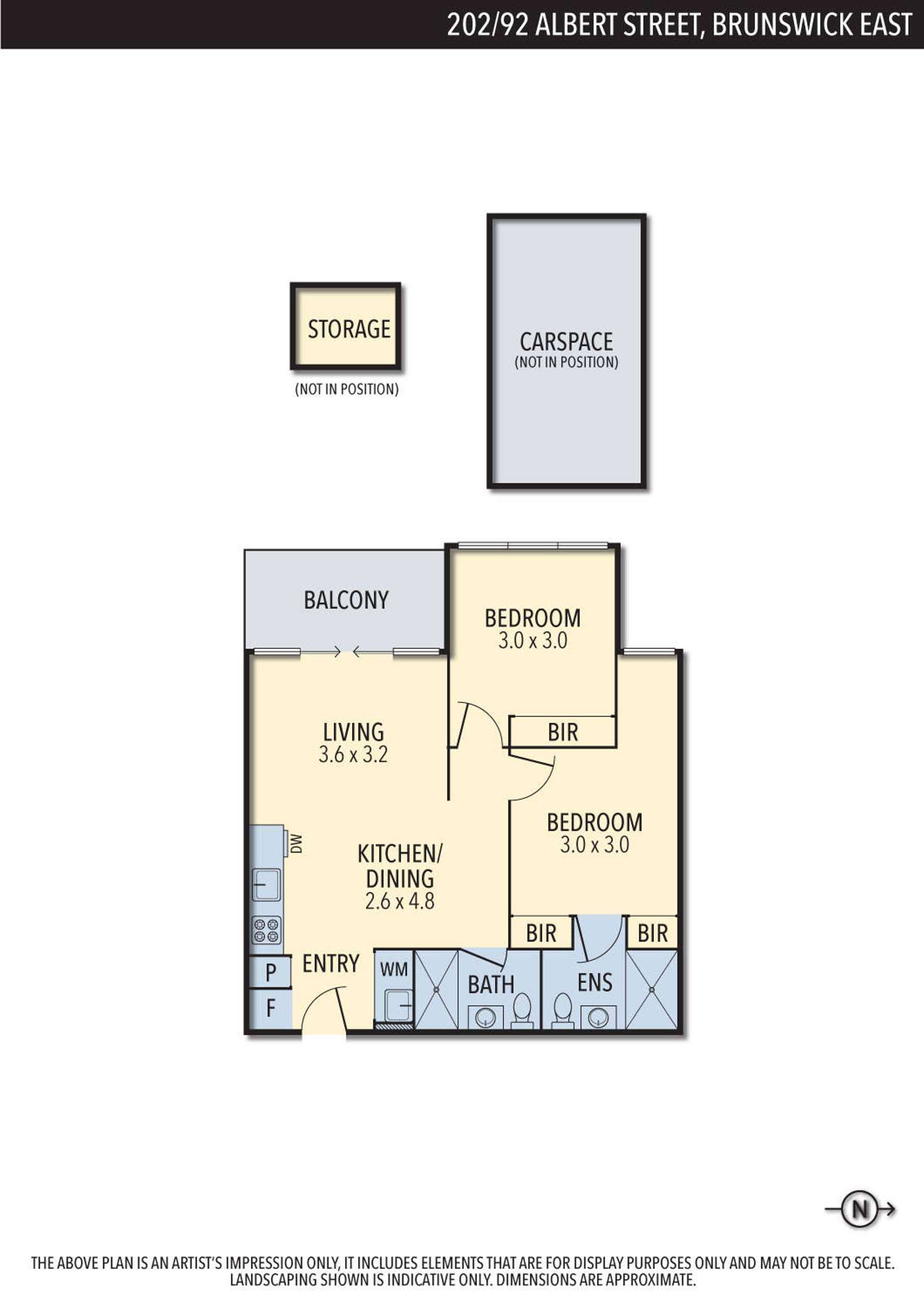 Floorplan of Homely apartment listing, 202/92 Albert Street, Brunswick East VIC 3057