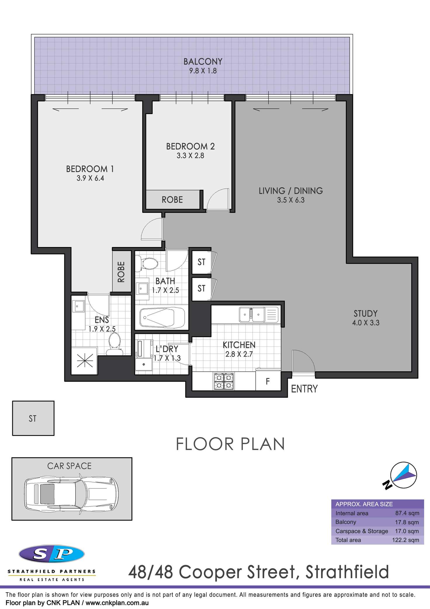 Floorplan of Homely apartment listing, 48/44-50 Cooper Street, Strathfield NSW 2135