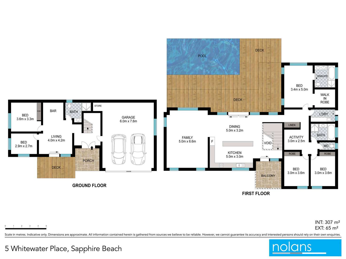 Floorplan of Homely house listing, 5 Whitewater Place, Sapphire Beach NSW 2450