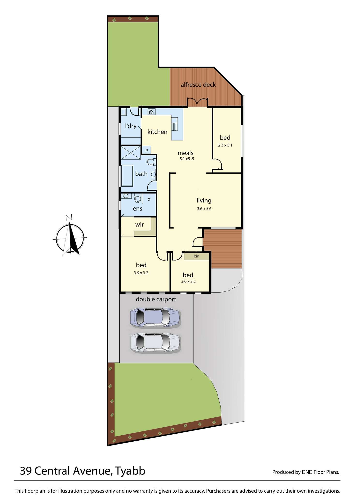 Floorplan of Homely unit listing, 1/39 Central Avenue, Tyabb VIC 3913