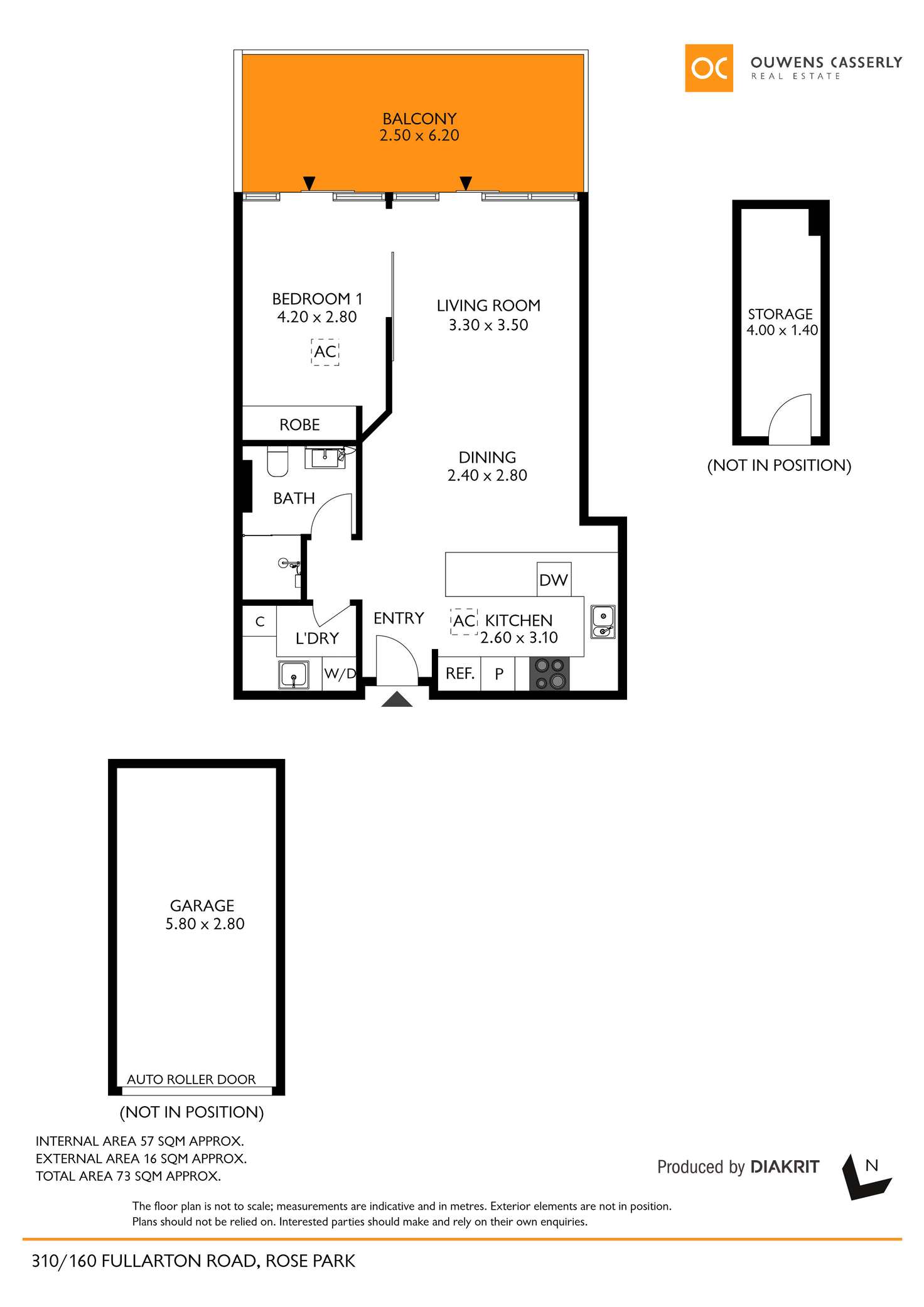 Floorplan of Homely apartment listing, 310/160 Fullarton Road, Rose Park SA 5067