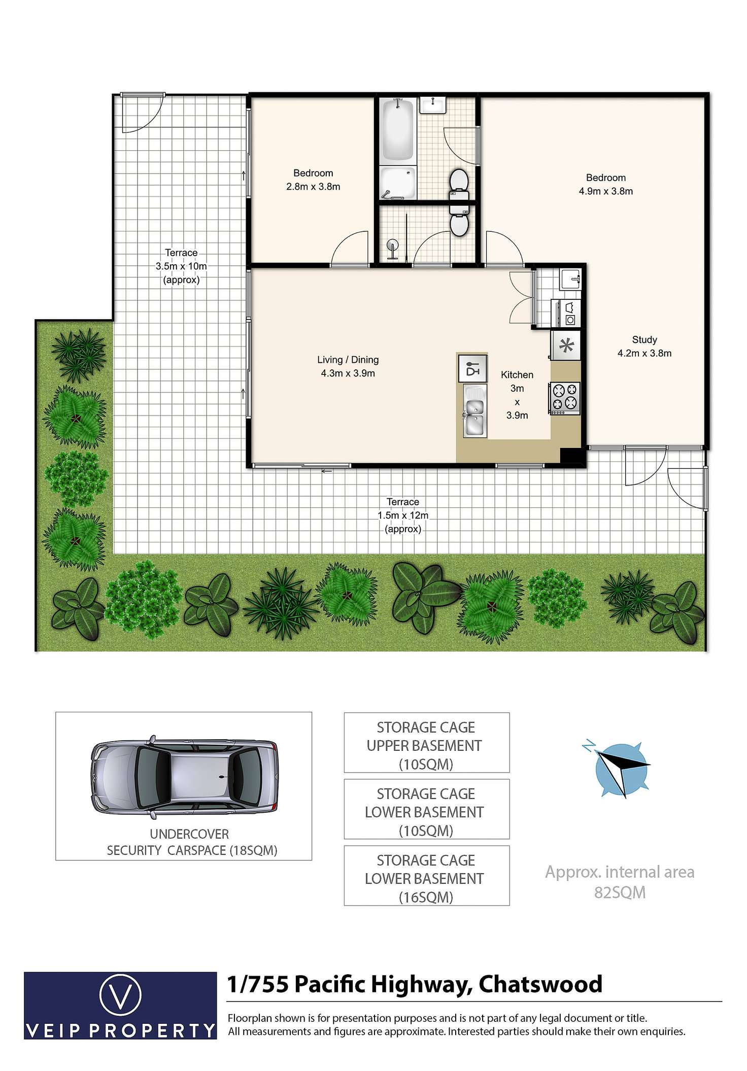 Floorplan of Homely apartment listing, 1/755 Pacific Highway, Chatswood NSW 2067