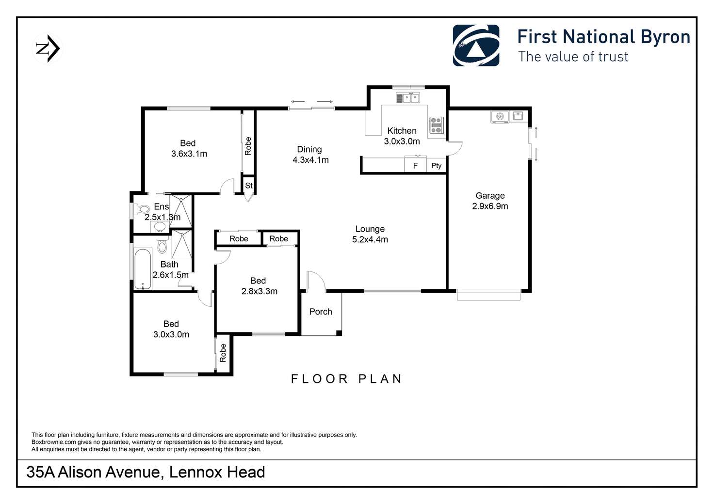Floorplan of Homely house listing, 35A Alison Avenue, Lennox Head NSW 2478