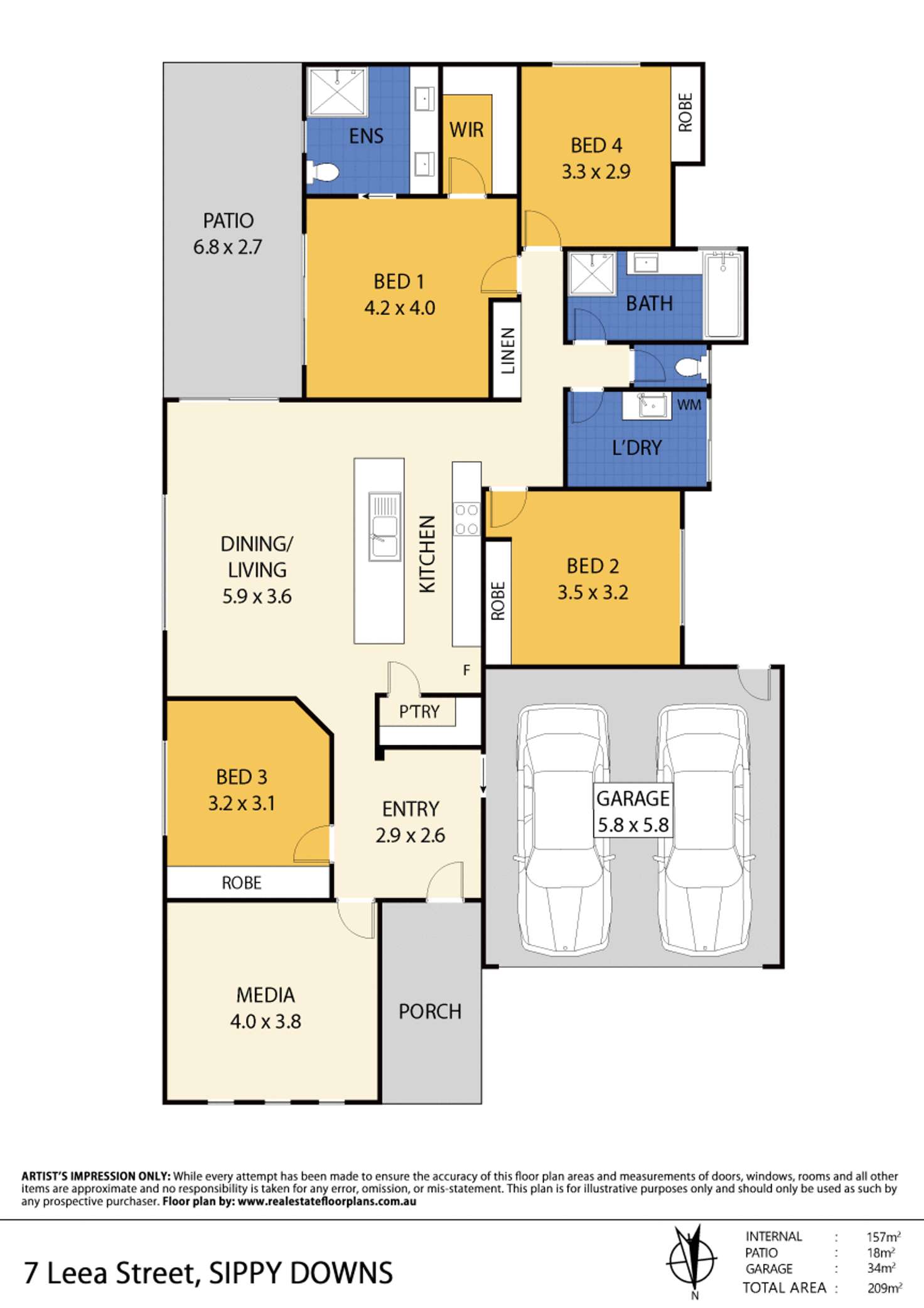 Floorplan of Homely house listing, 7 Leea Street, Sippy Downs QLD 4556