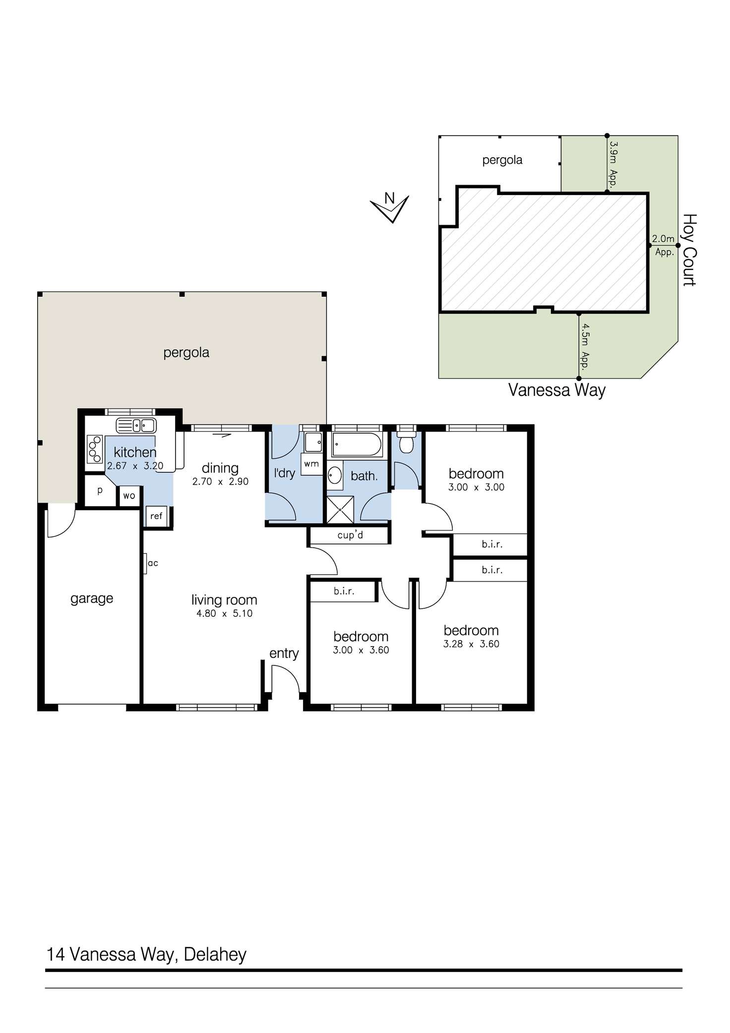 Floorplan of Homely unit listing, 14 Vanessa Way, Delahey VIC 3037
