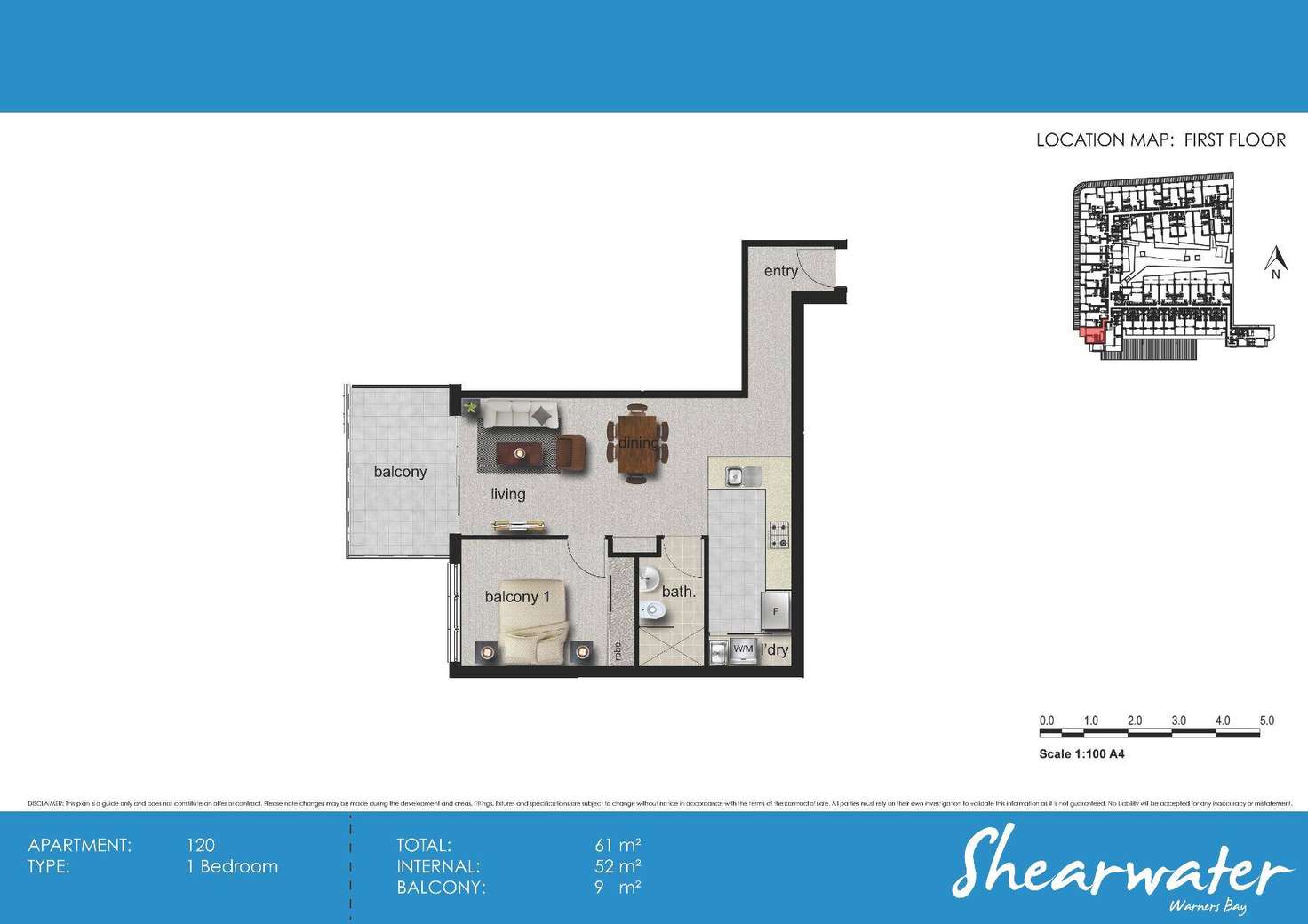 Floorplan of Homely apartment listing, 120/2-4 Howard Street, Warners Bay NSW 2282