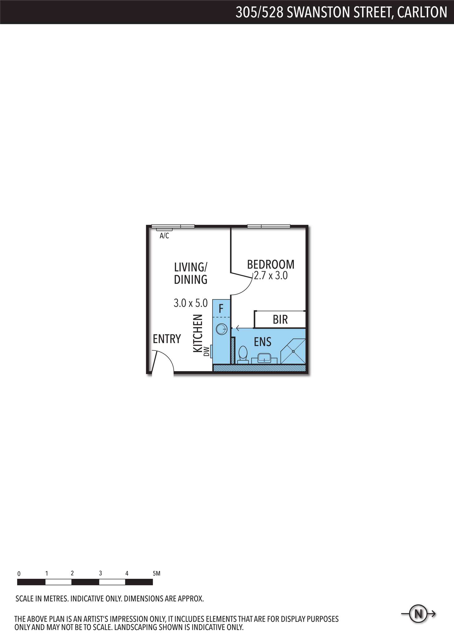 Floorplan of Homely apartment listing, 305/528 Swanston Street, Carlton VIC 3053