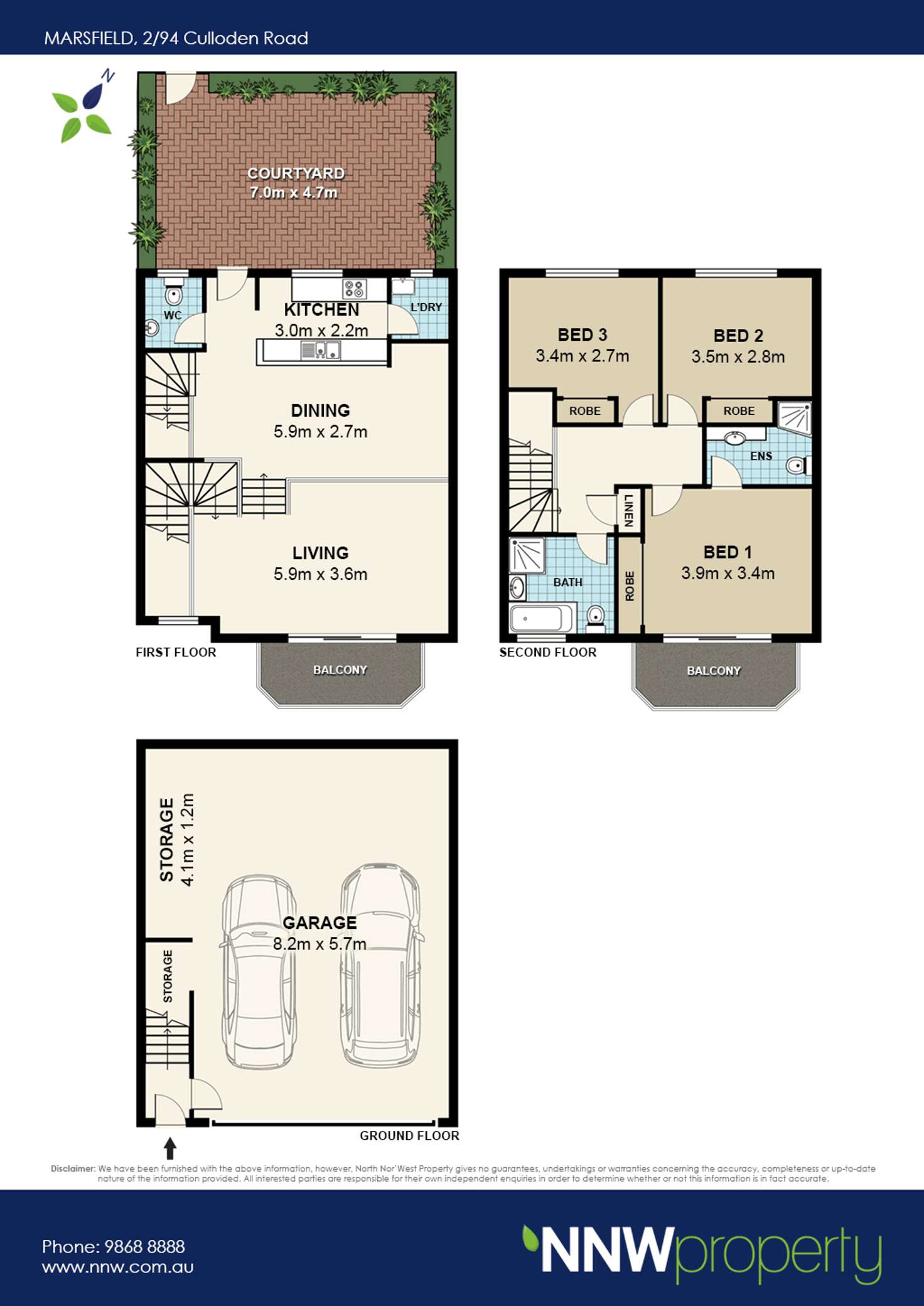 Floorplan of Homely townhouse listing, 2/94-116 Culloden Road, Marsfield NSW 2122
