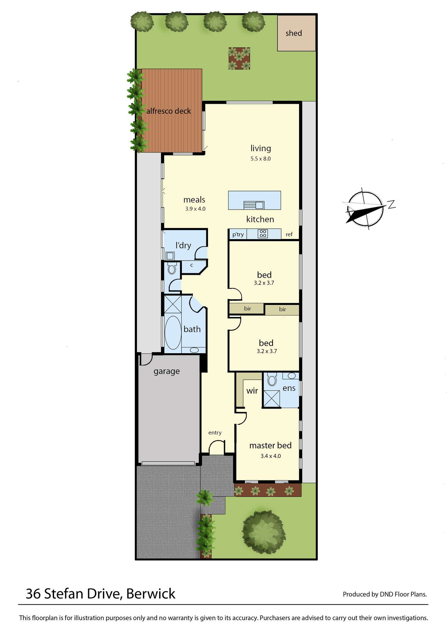 Floorplan of Homely house listing, 36 Stefan Drive, Berwick VIC 3806