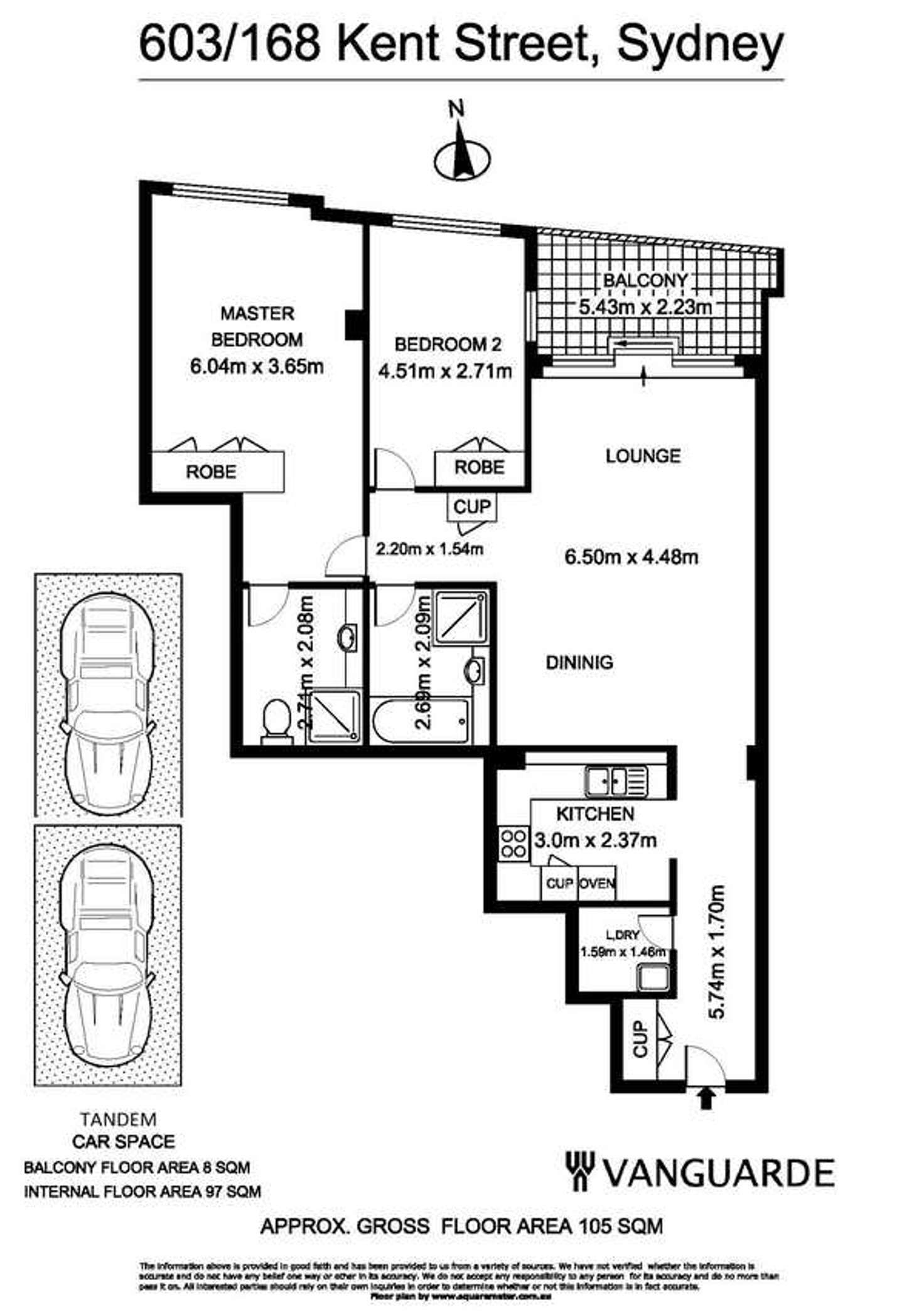 Floorplan of Homely apartment listing, 603/168 Kent Street, Sydney NSW 2000