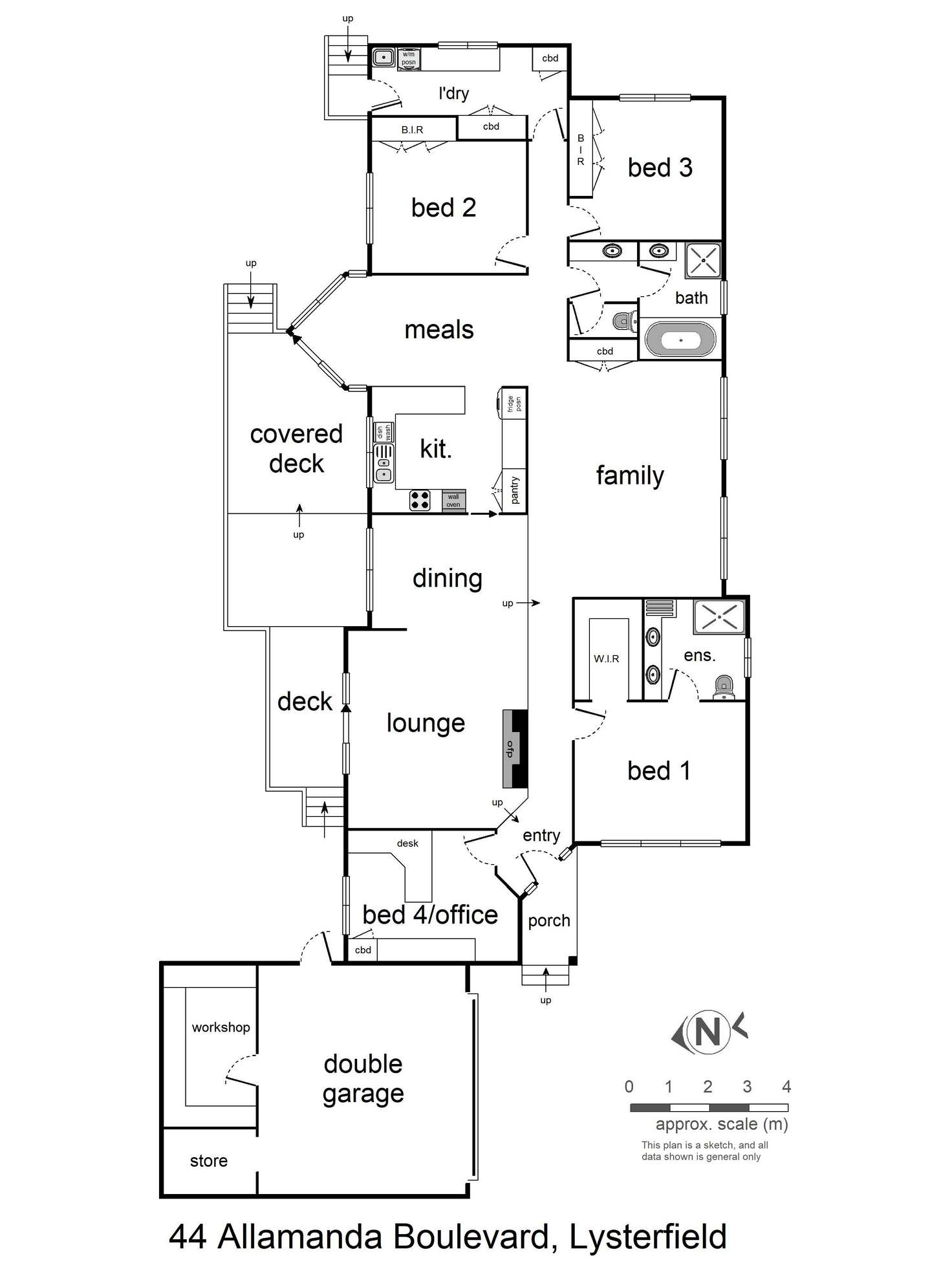 Floorplan of Homely house listing, 44 Allamanda Boulevard, Lysterfield VIC 3156