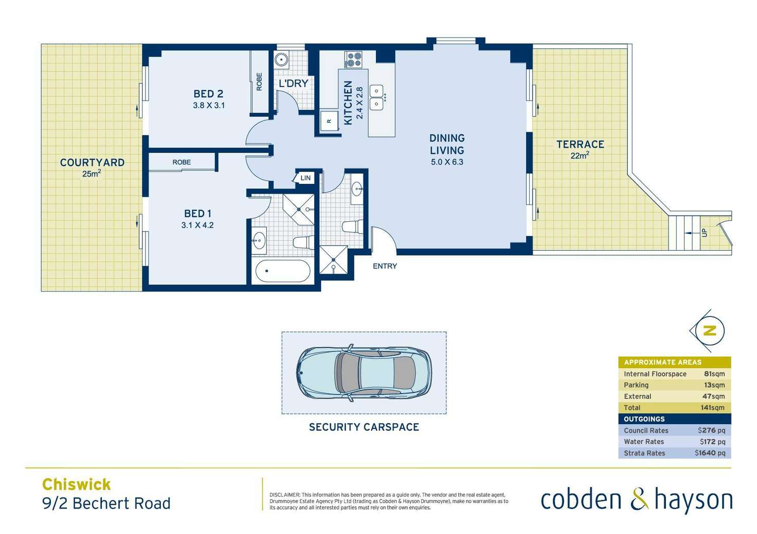 Floorplan of Homely apartment listing, 9/2 Bechert Road, Chiswick NSW 2046