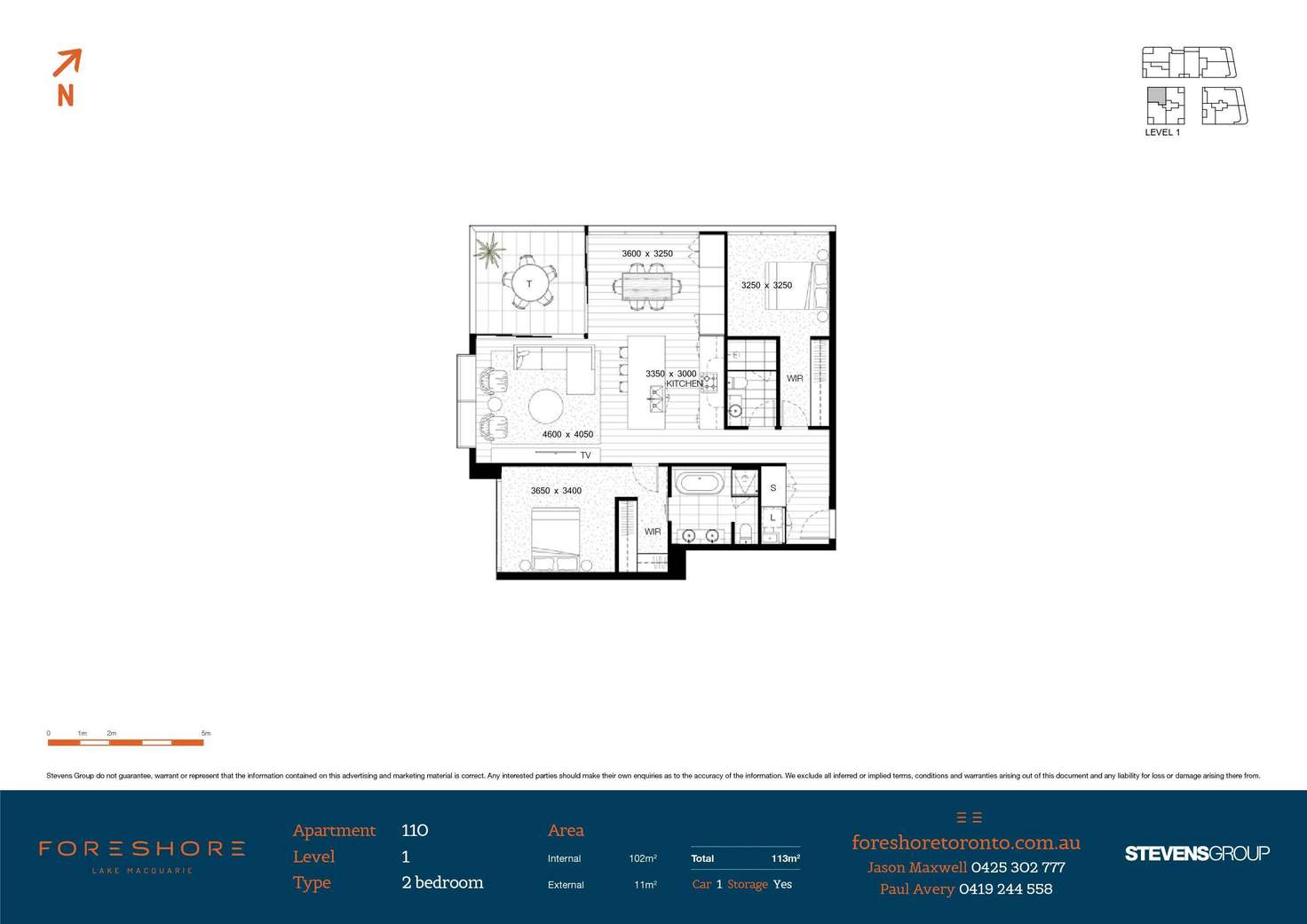 Floorplan of Homely apartment listing, 1.10/1 Wharf Street, Toronto NSW 2283